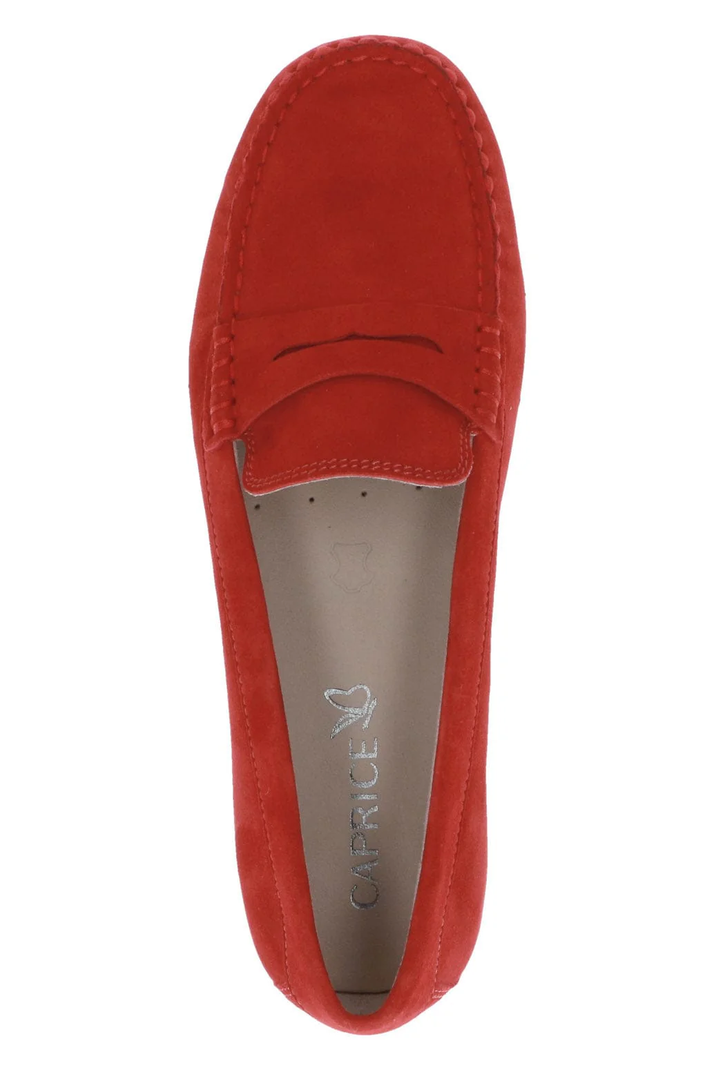 Leather Suede Moccasin Shoes - Red Suede - Image 4