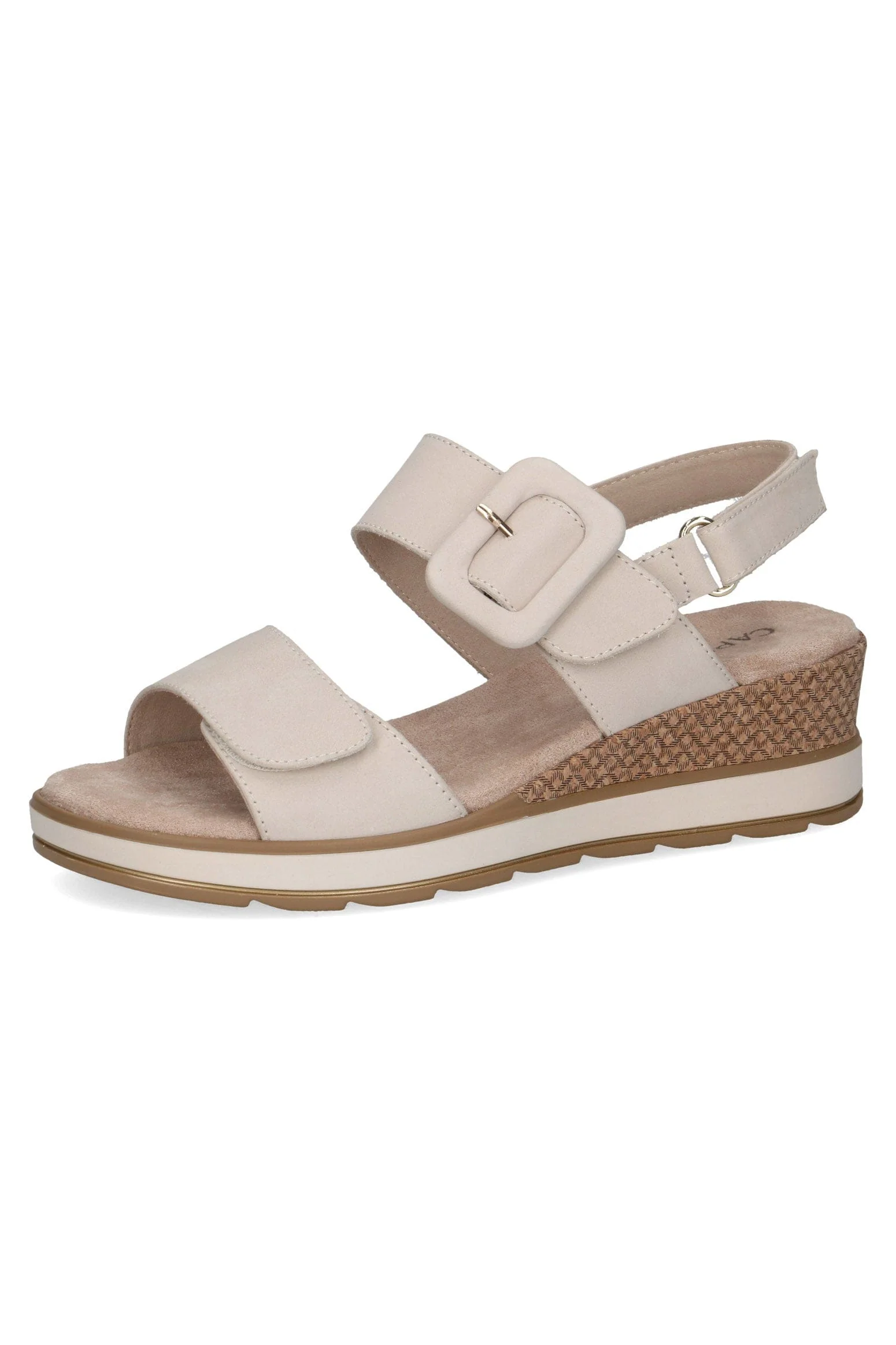 Nubuck Leather Buckle Detail Sandals - Snow Nubuck - Image 6