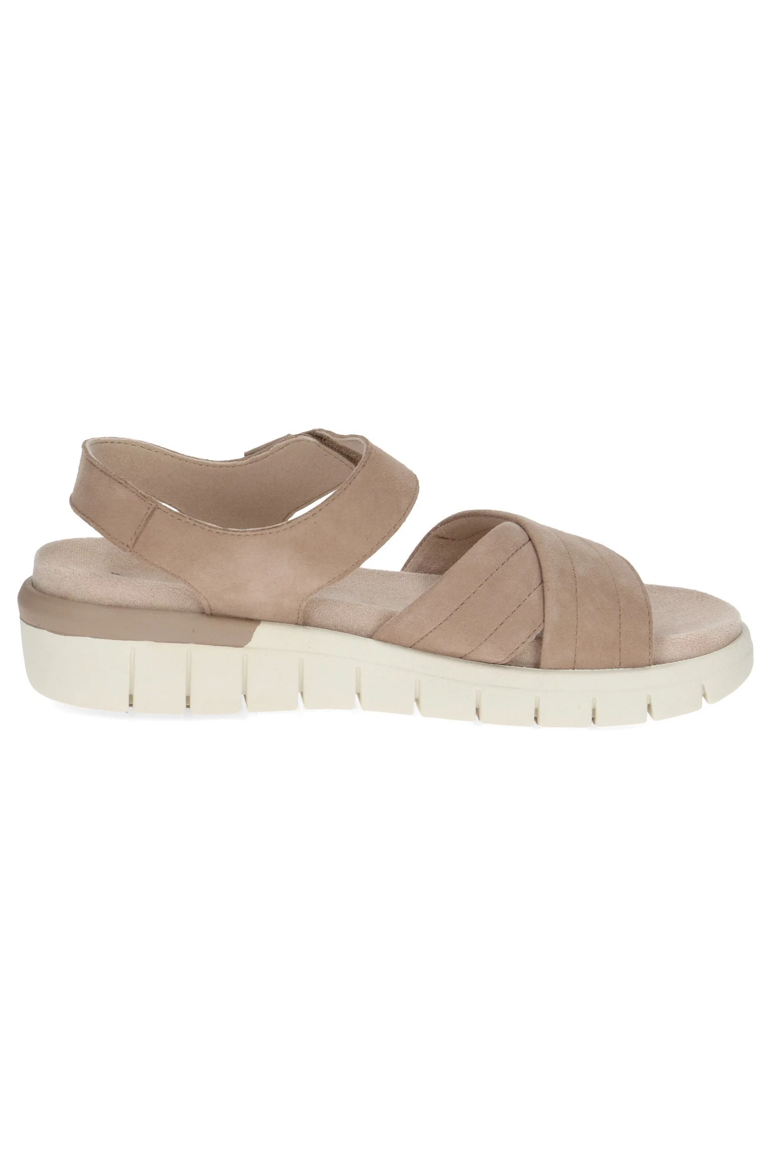 Wide Fit Flatform Sandals - Bark Suede - Image 2