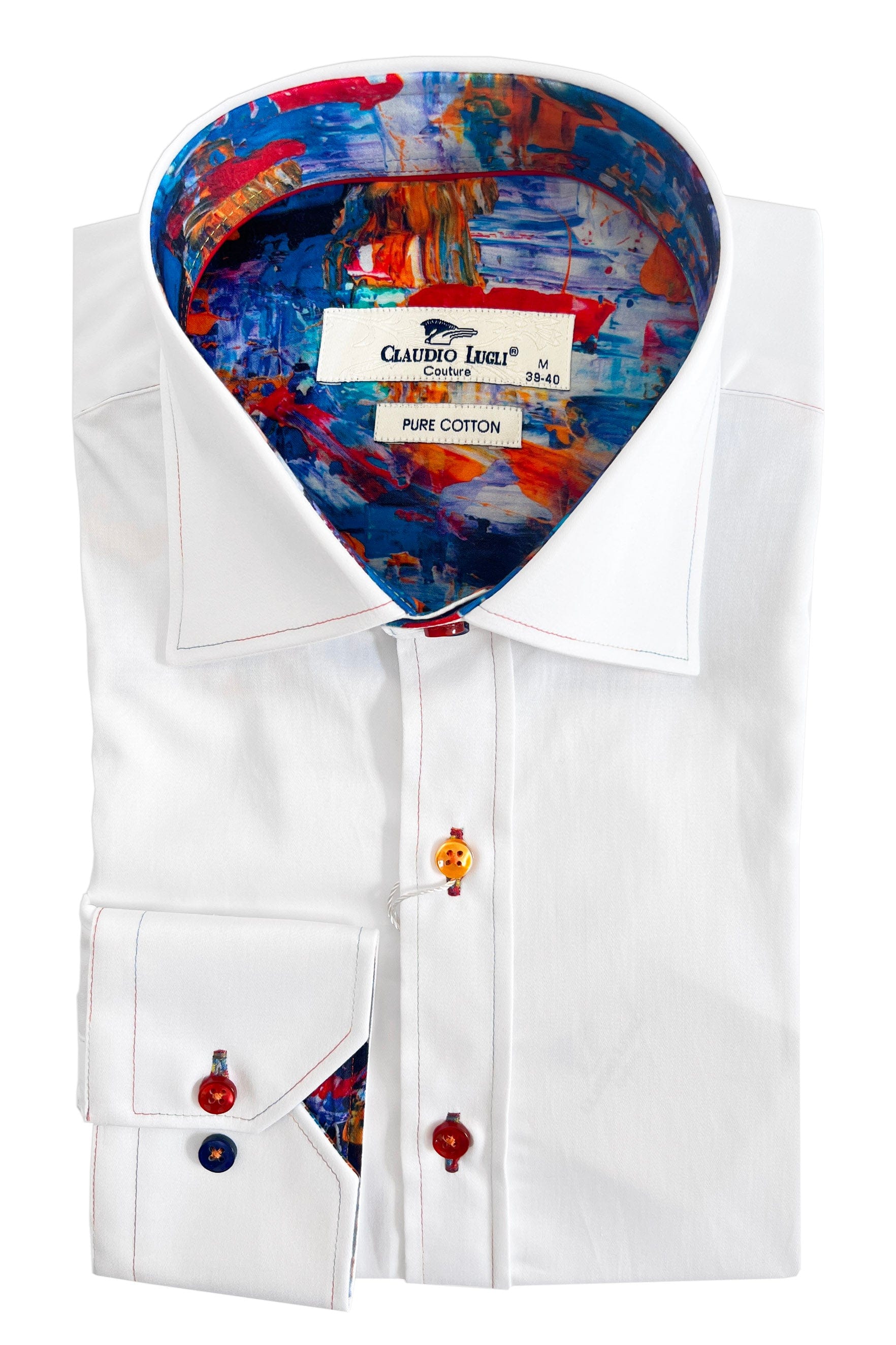 Satin Cotton Plain Shirt - White