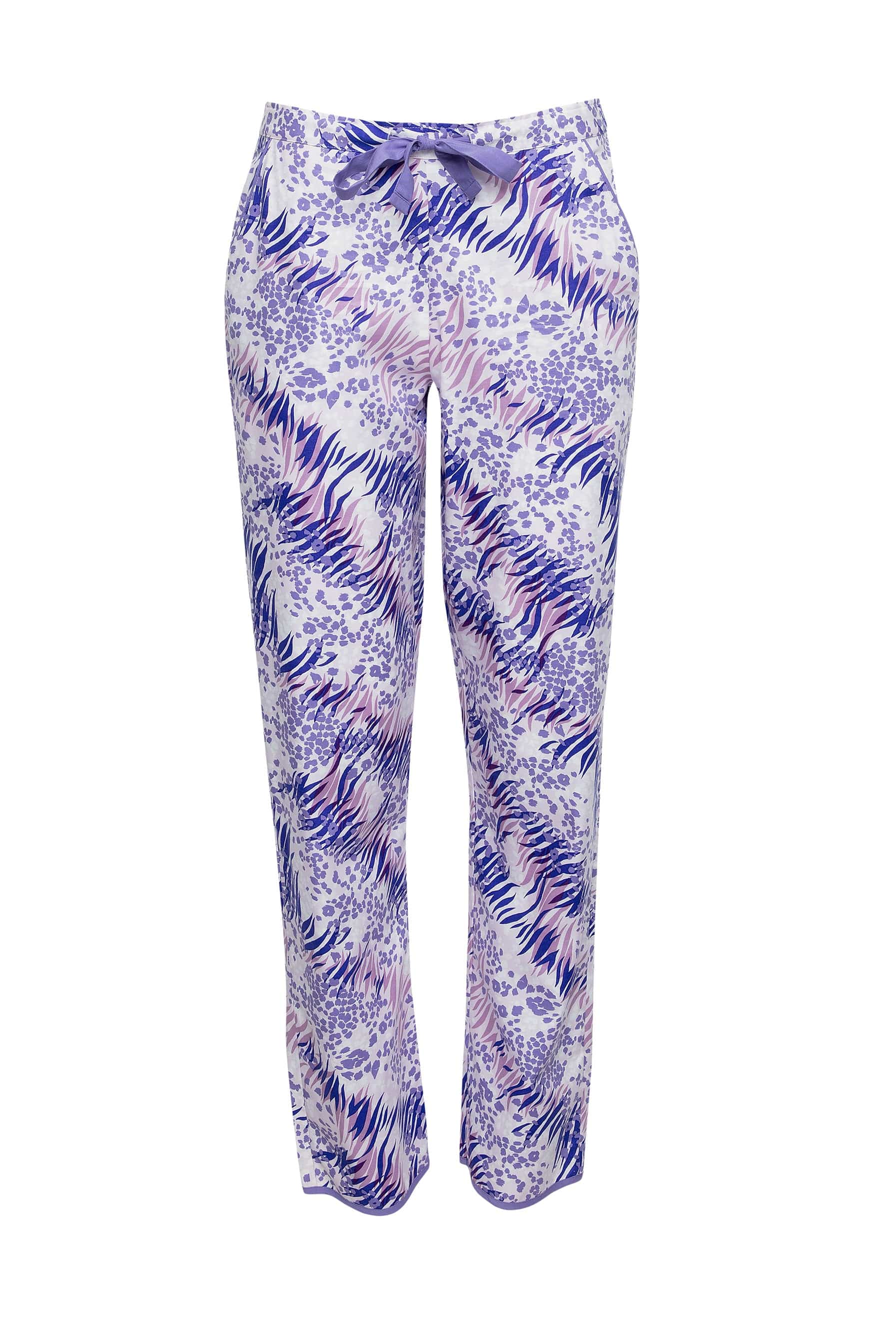Camila Lilac Animal Print Pyjama Trousers