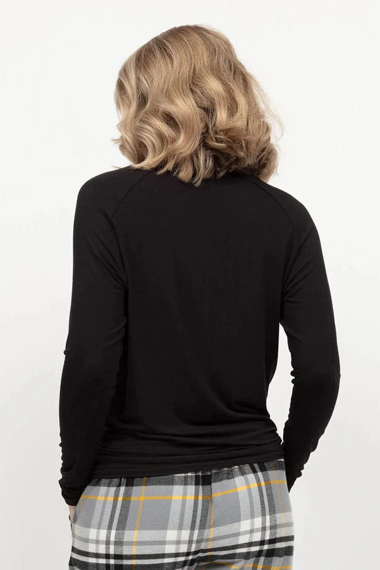 Parker Slouch Jersey Pyjama Top -  Black - Image 4