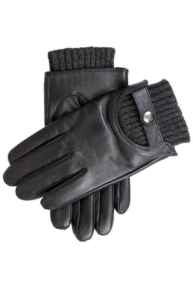Buxton Touchscreen Leather Gloves - Black/Charcoal
