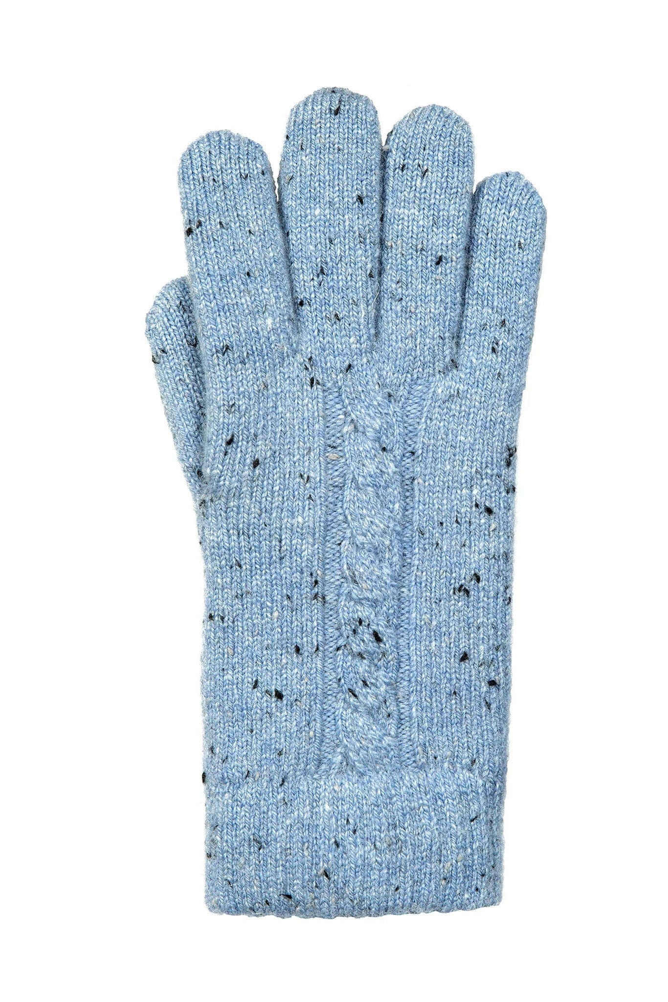 Cable Knit Marl Gloves - Cornflower - Image 3