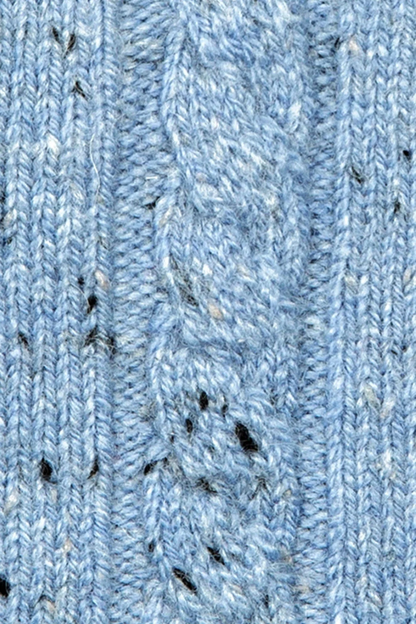 Cable Knit Marl Gloves - Cornflower - Image 5