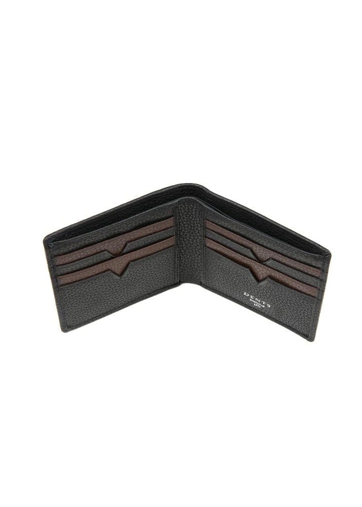 Derwent Pebble Grain Leather Billfold RFID Wallet - Black/Brown - Image 3