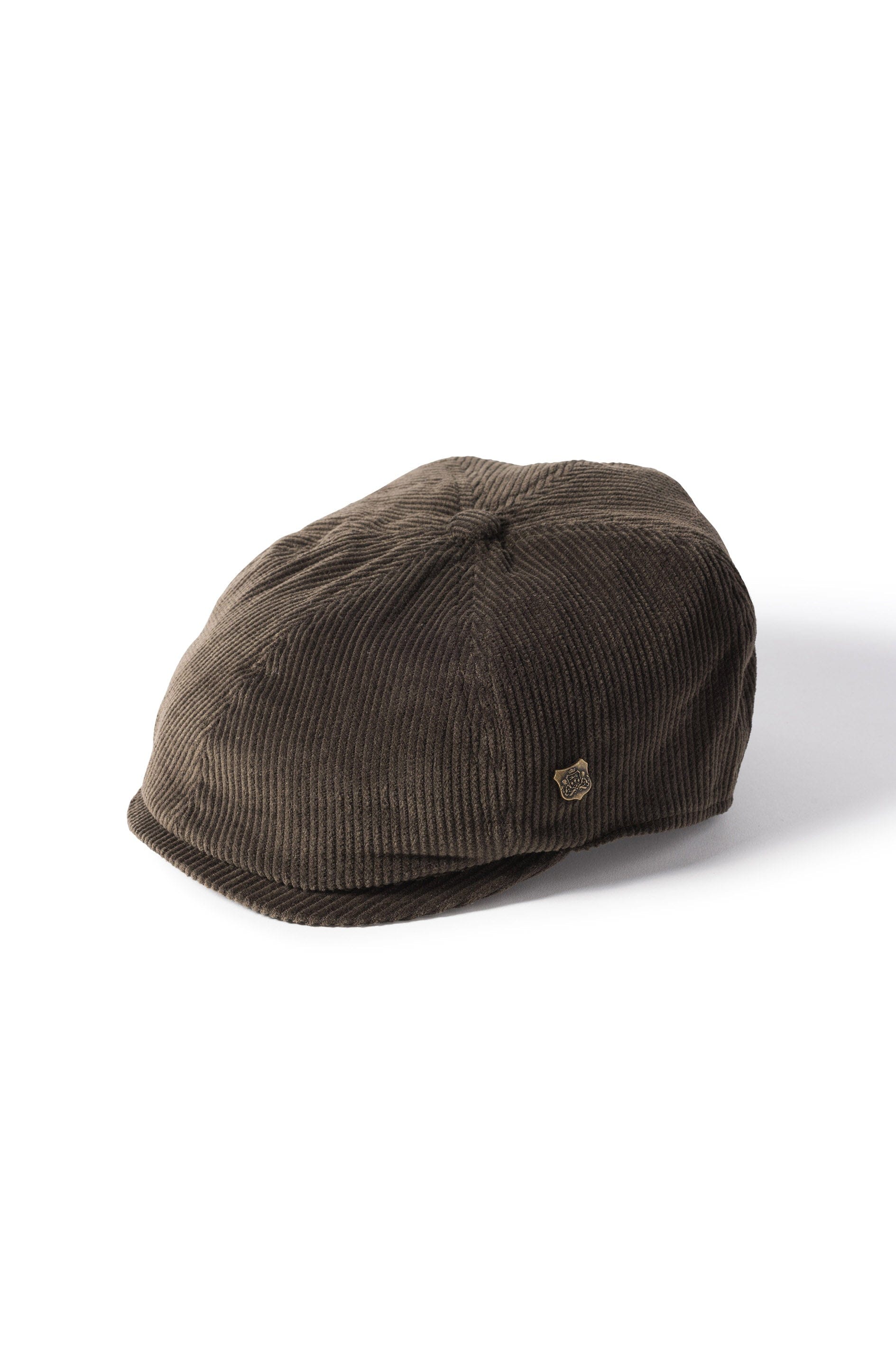 Hudson Cord Flat Cap - Olive