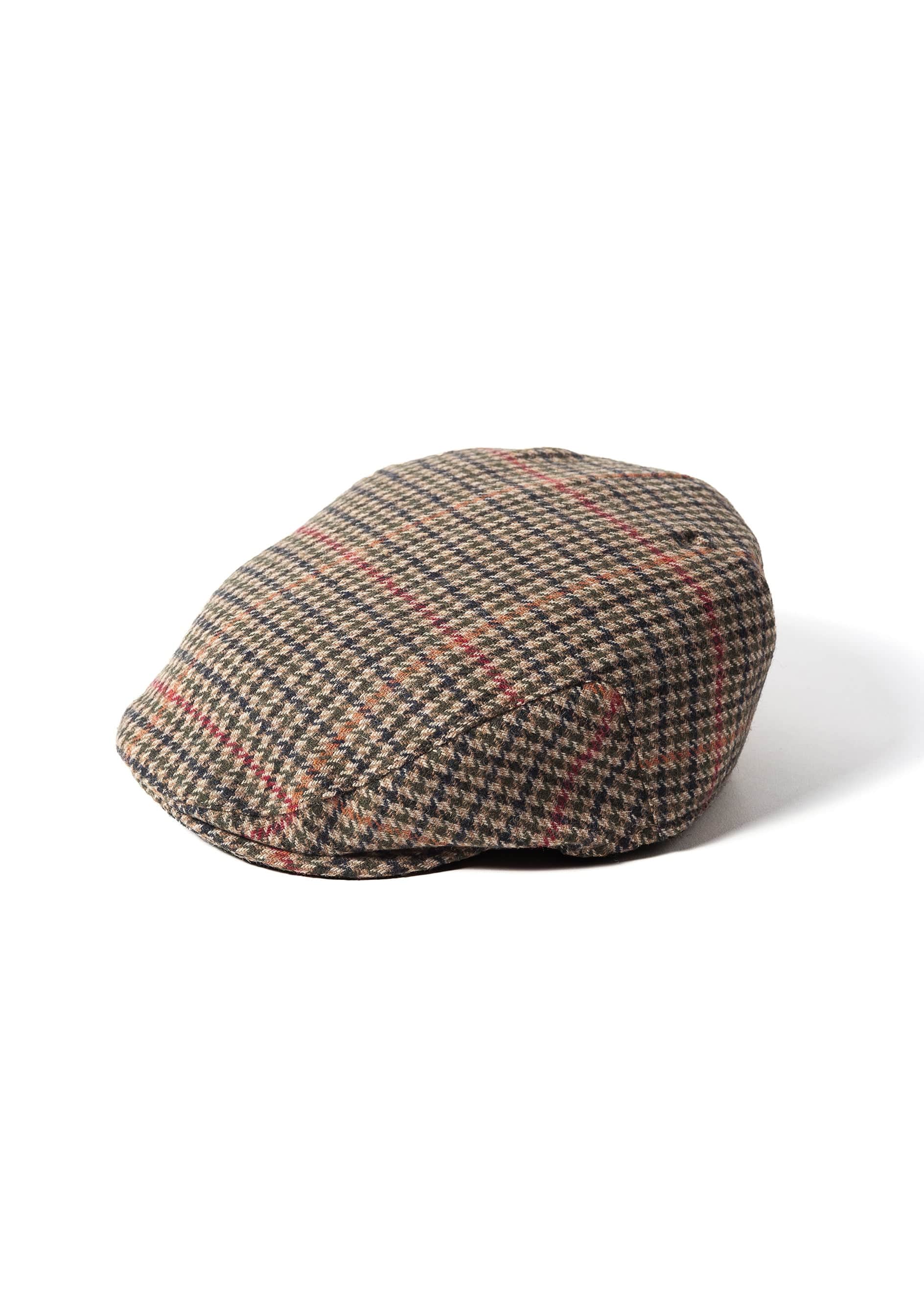 Norwich Large Check Tweed Flat Cap - Multi