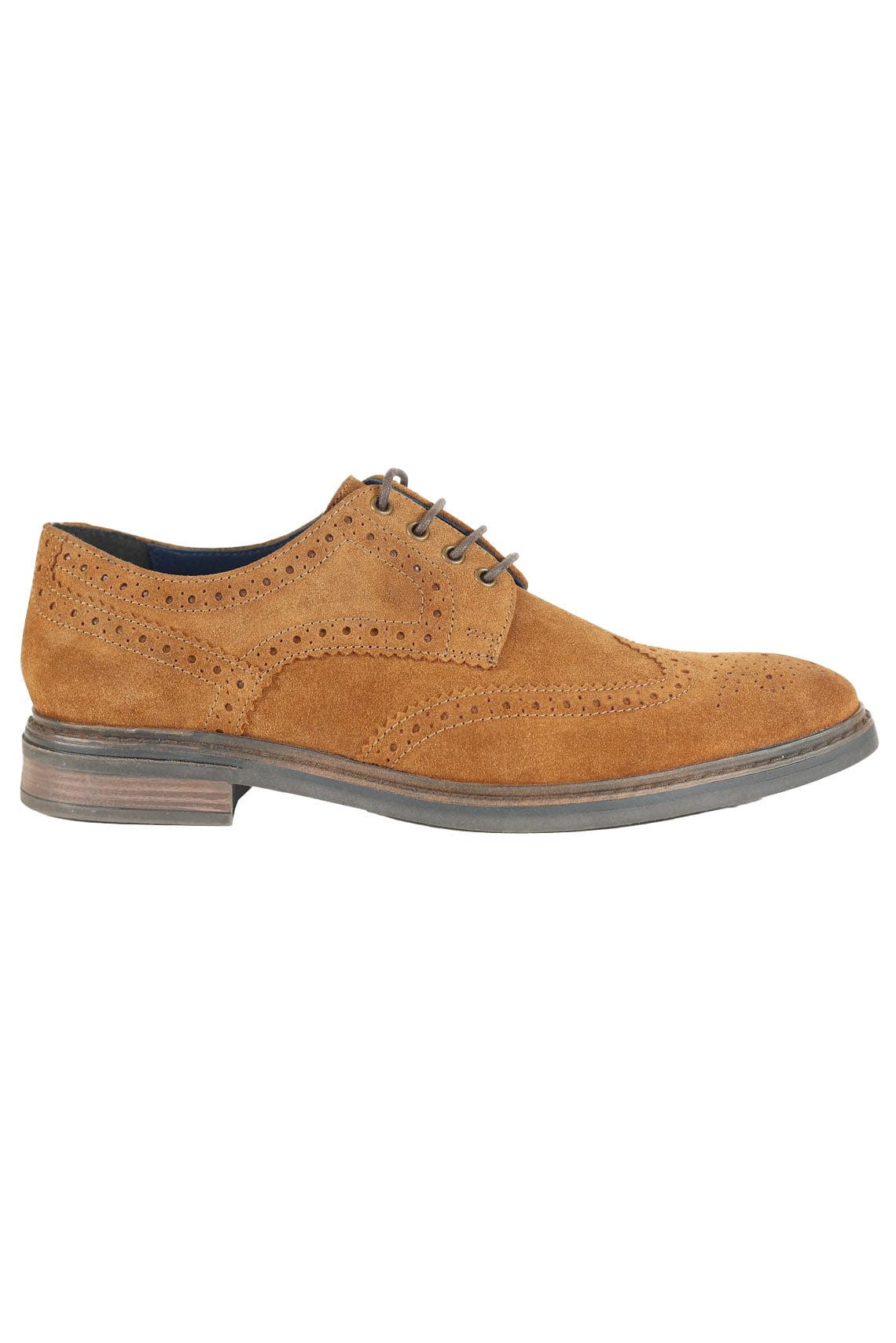 Balham Suede Leather Brogues - Brown