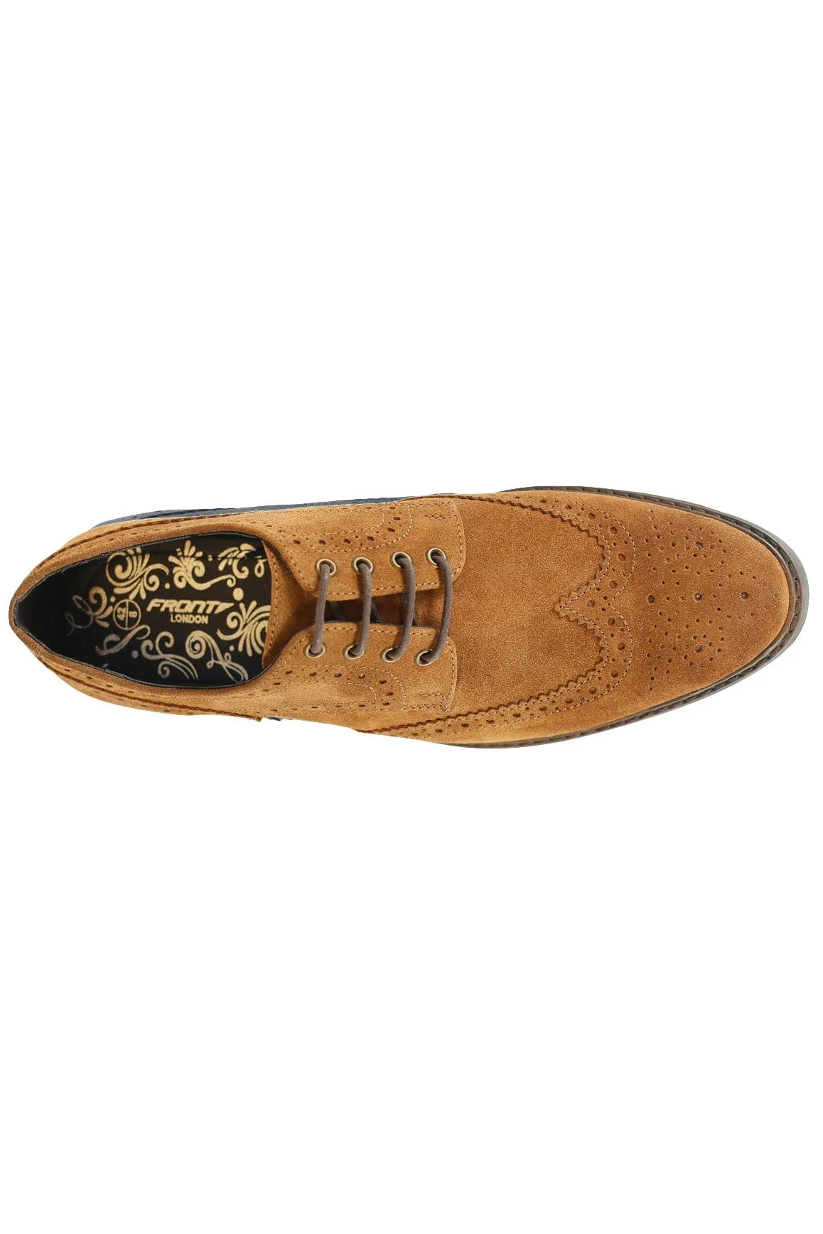 Balham Suede Leather Brogues - Brown - Image 3
