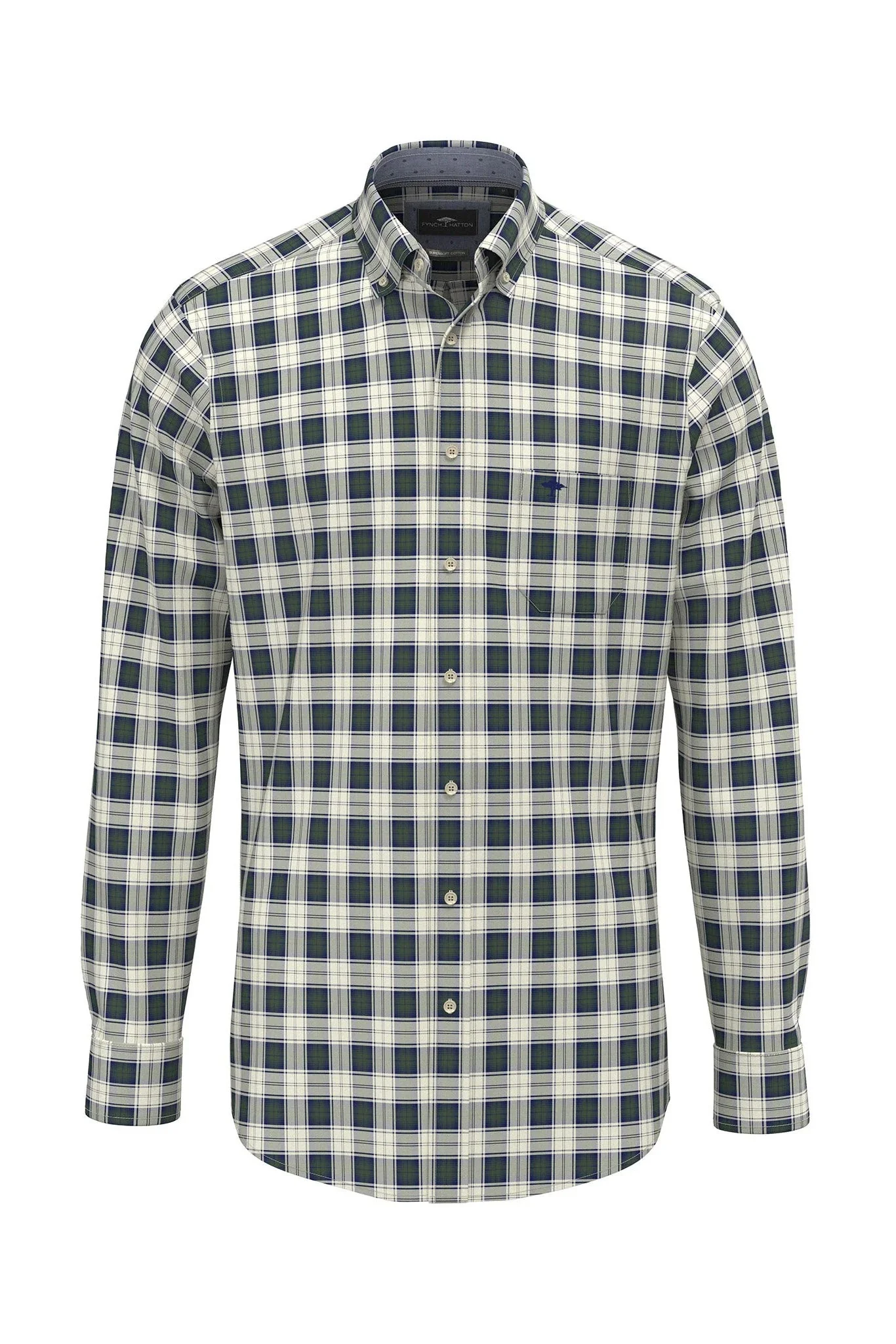 Button-Down Check Shirt - Dark Leaf