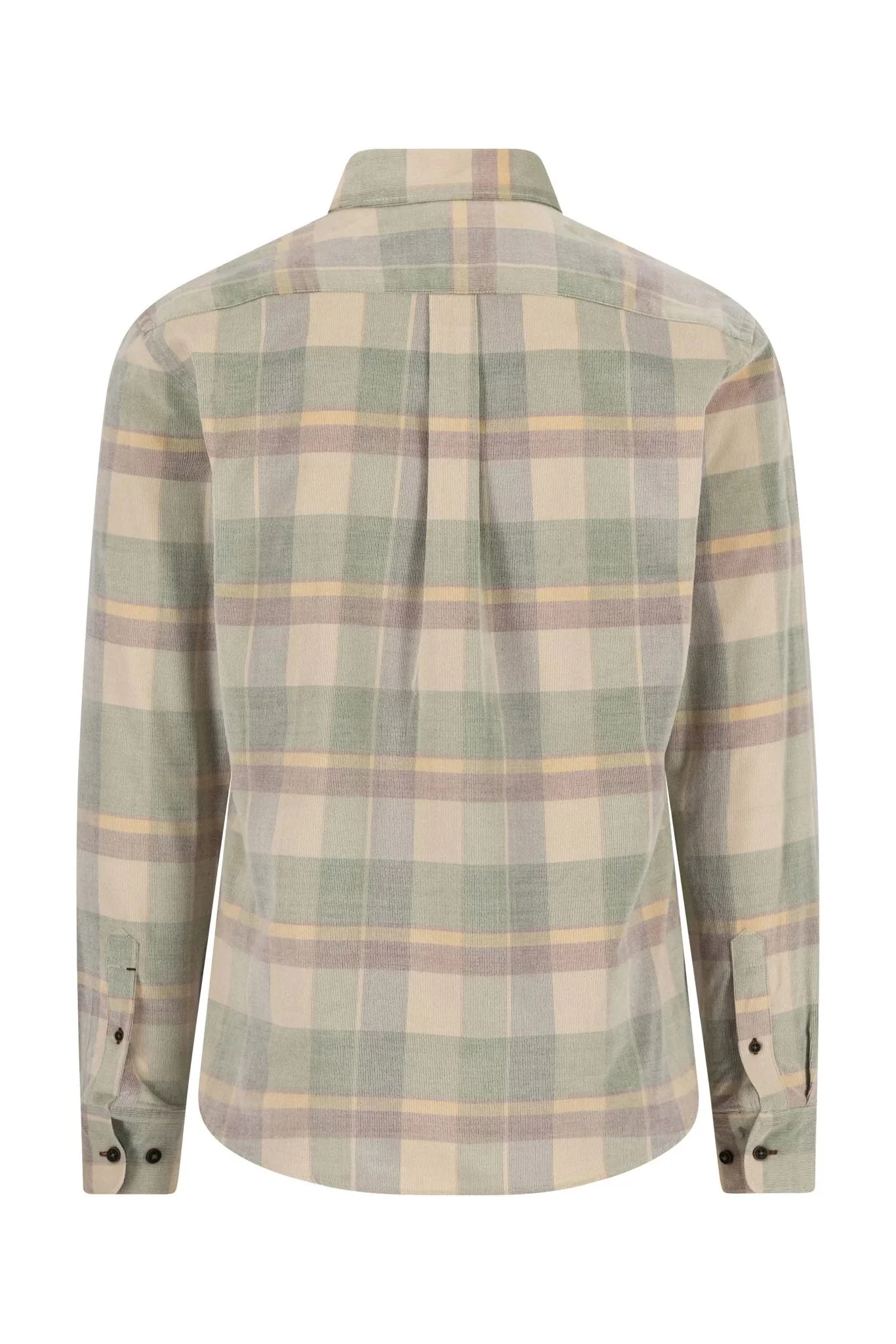 Button-Down Corduroy Check Shirt - Dark Leaf - Image 2