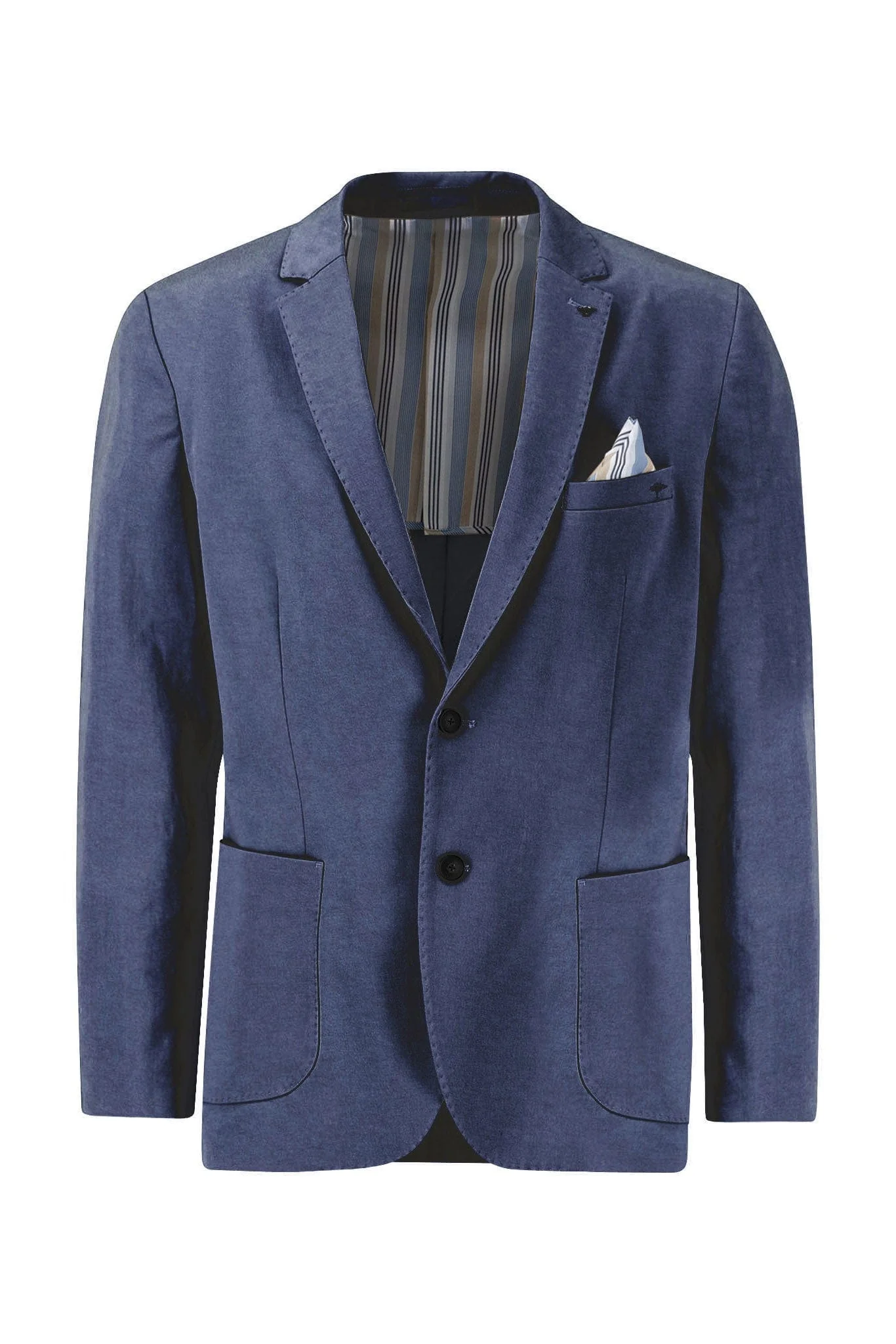 Cotton Twill Blazer - Dark Navy