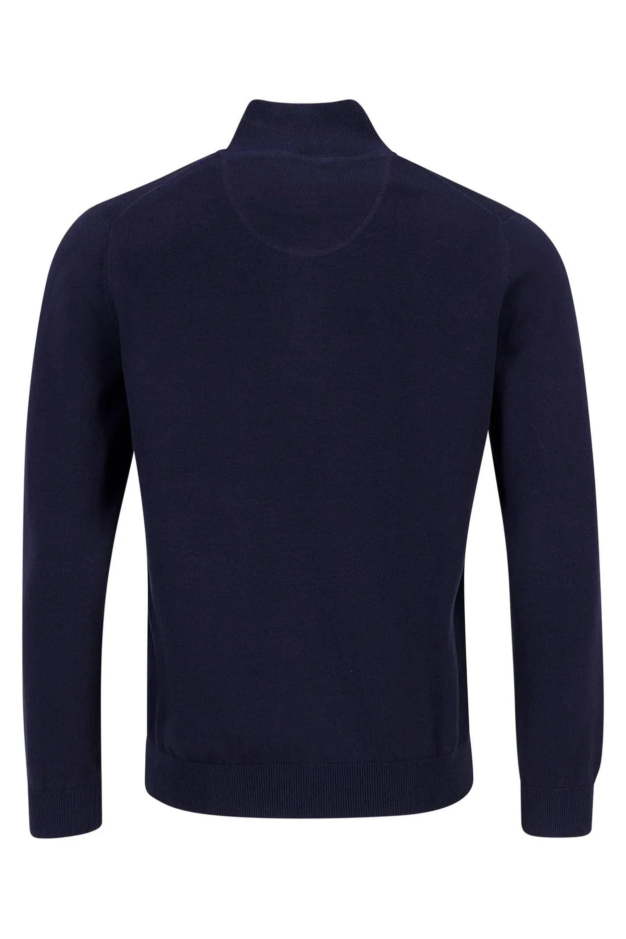 Superfine Cotton Quarter Zip Jumper - Navy - Image 2