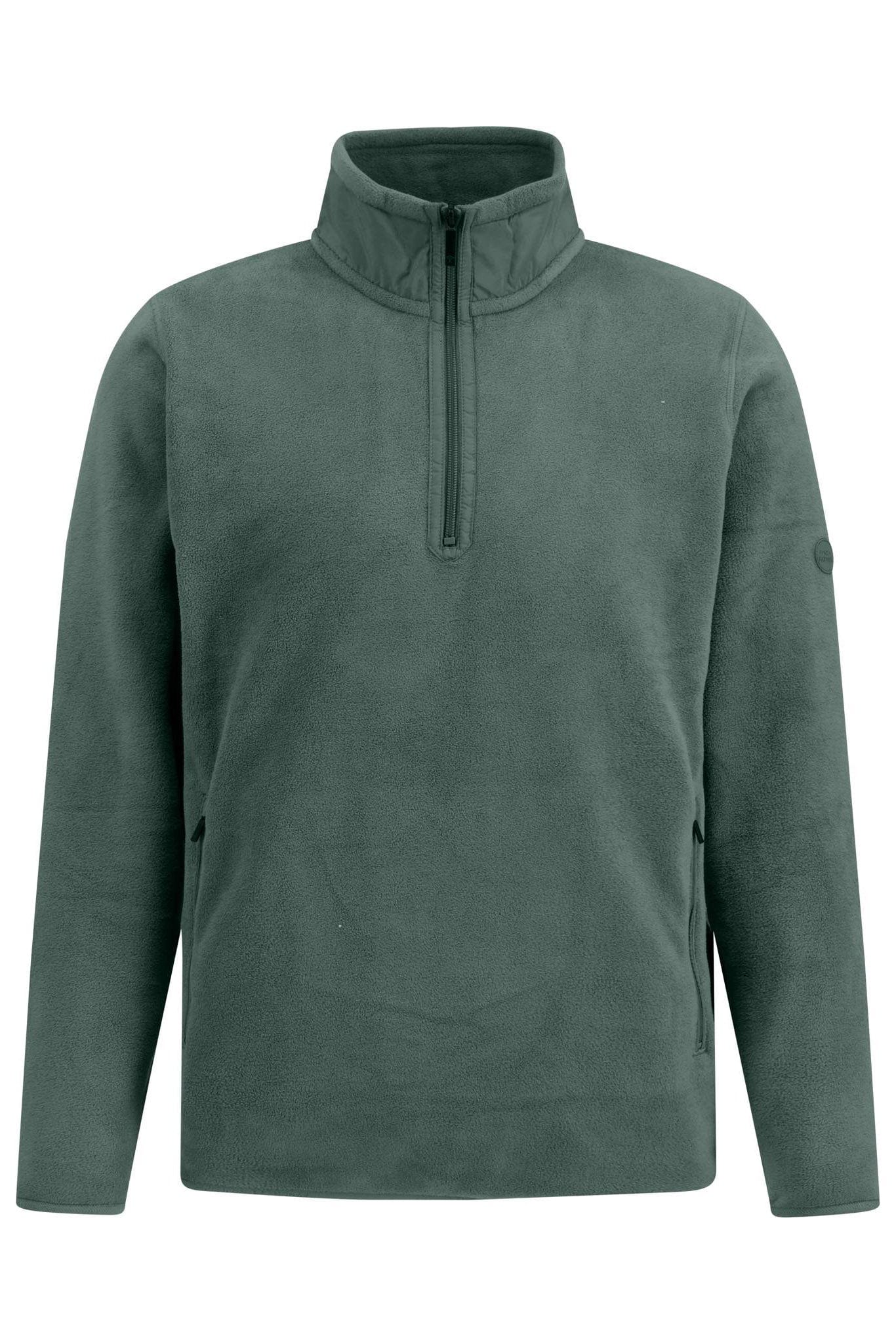 Quarter Zip Fleece Sweatshirt - Sage Green