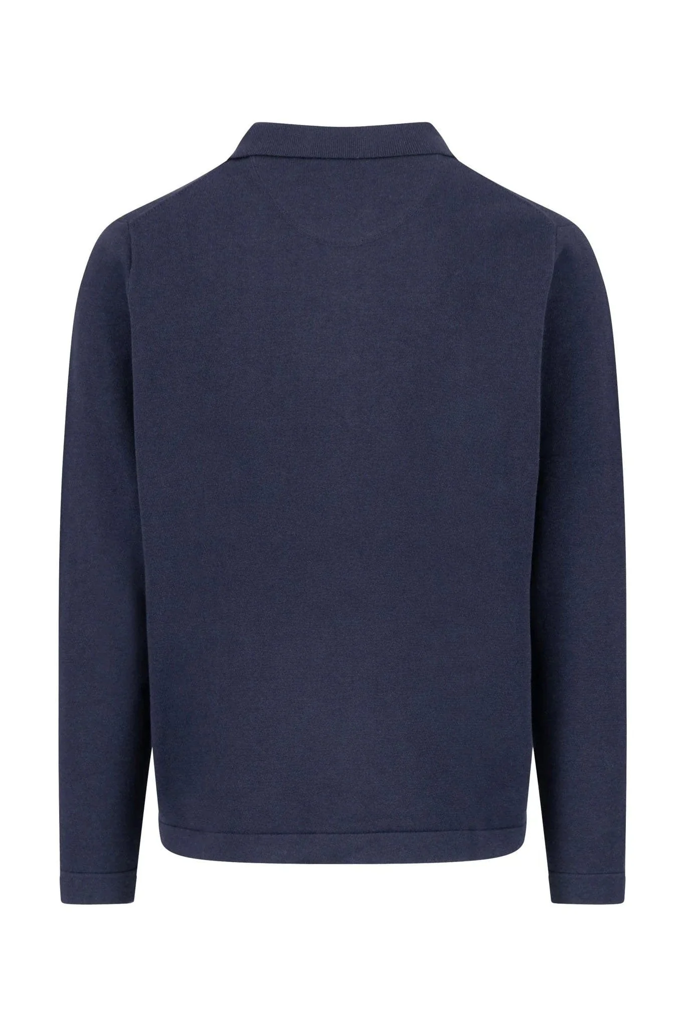 Superfine Cotton Buttoned Cardigan - Navy - Image 2