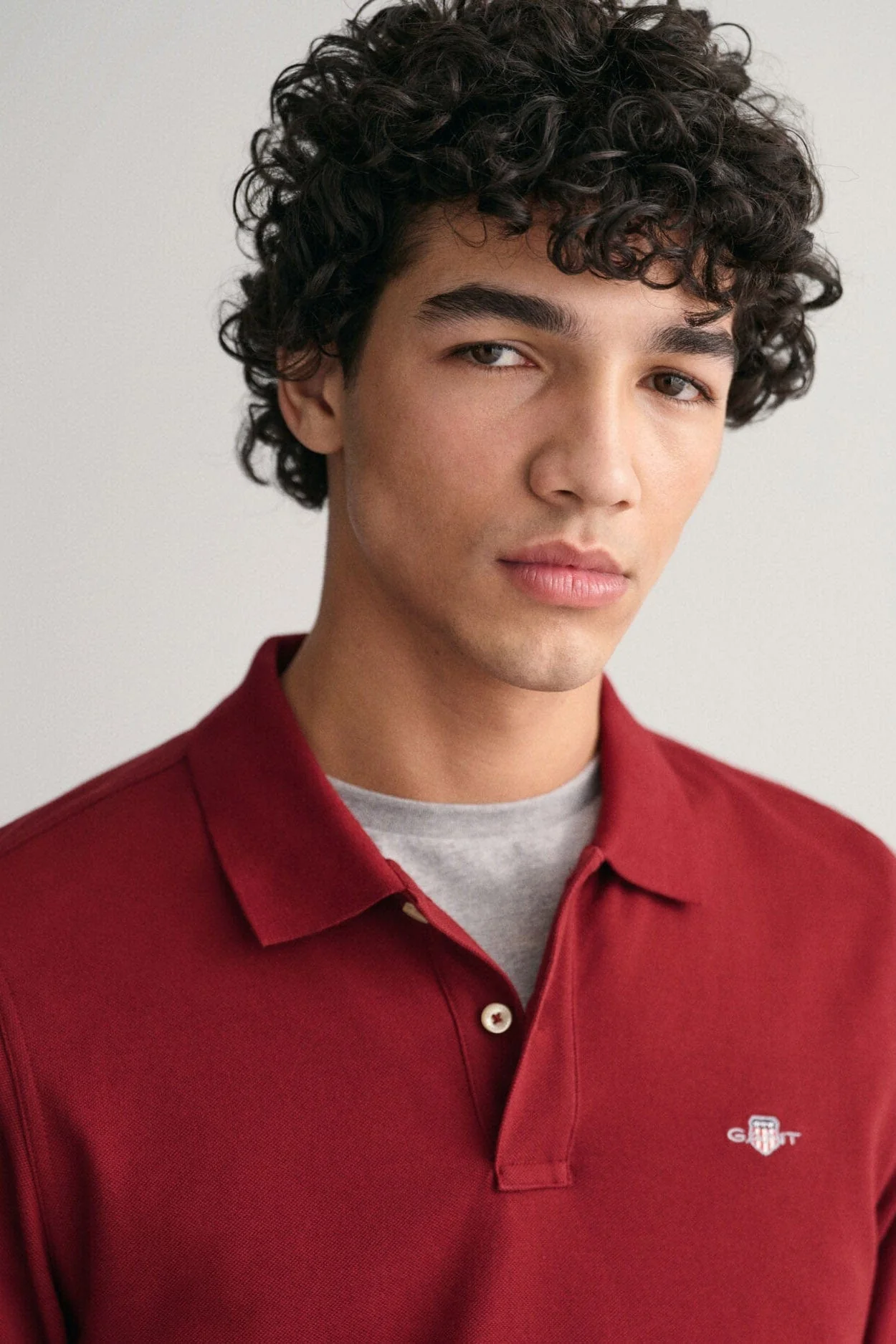 Regular Fit Long Sleeve Polo - Plumped Red - Image 4