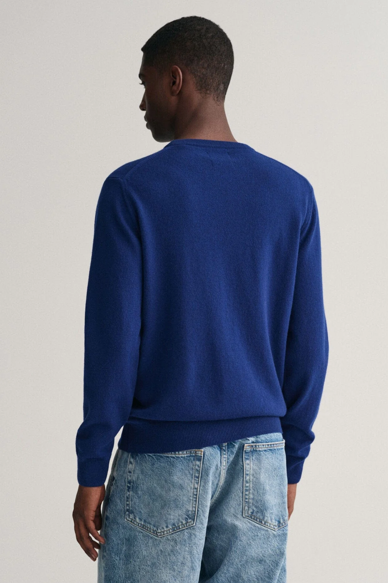 Superfine Lambswool Crew Neck - College Blue - Image 3