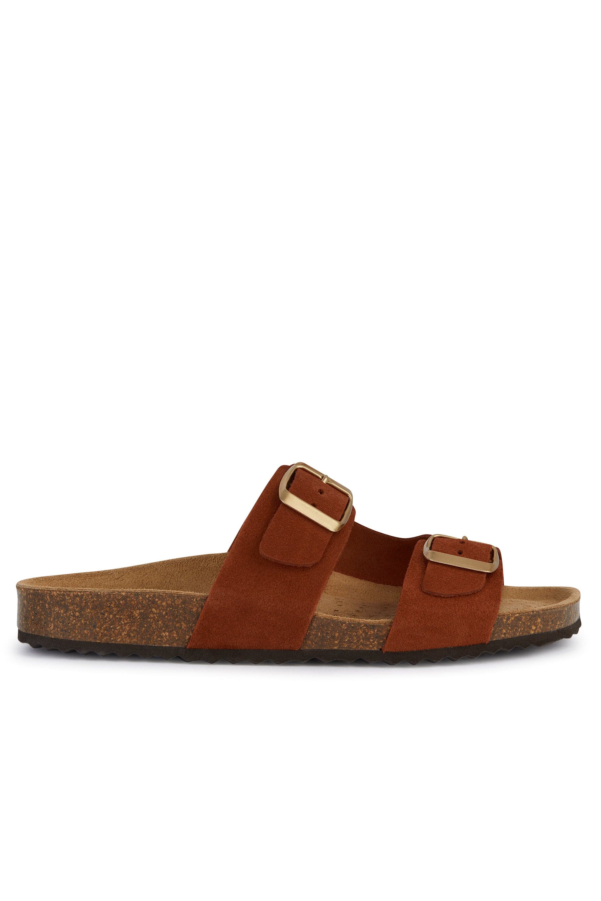 Brionia Suede Leather Sandals - Brick
