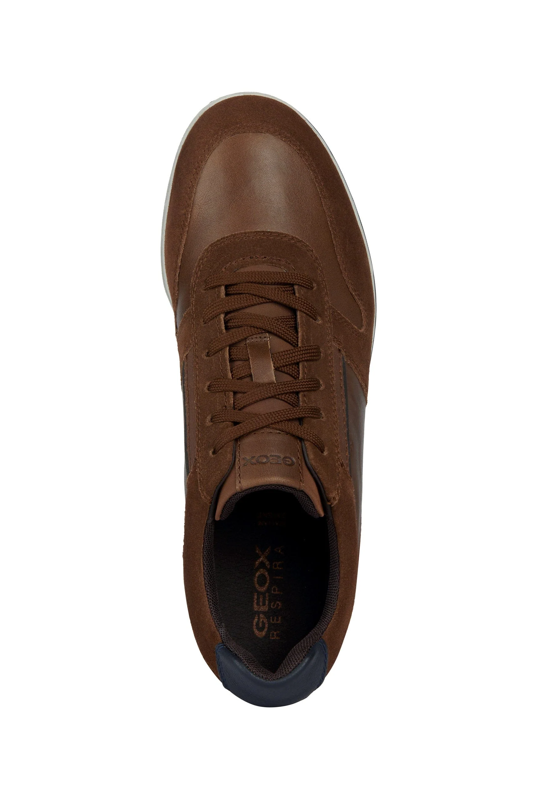 Mens Renan Suede & Waxed Leather Trainers - Brown Cotto - Image 5