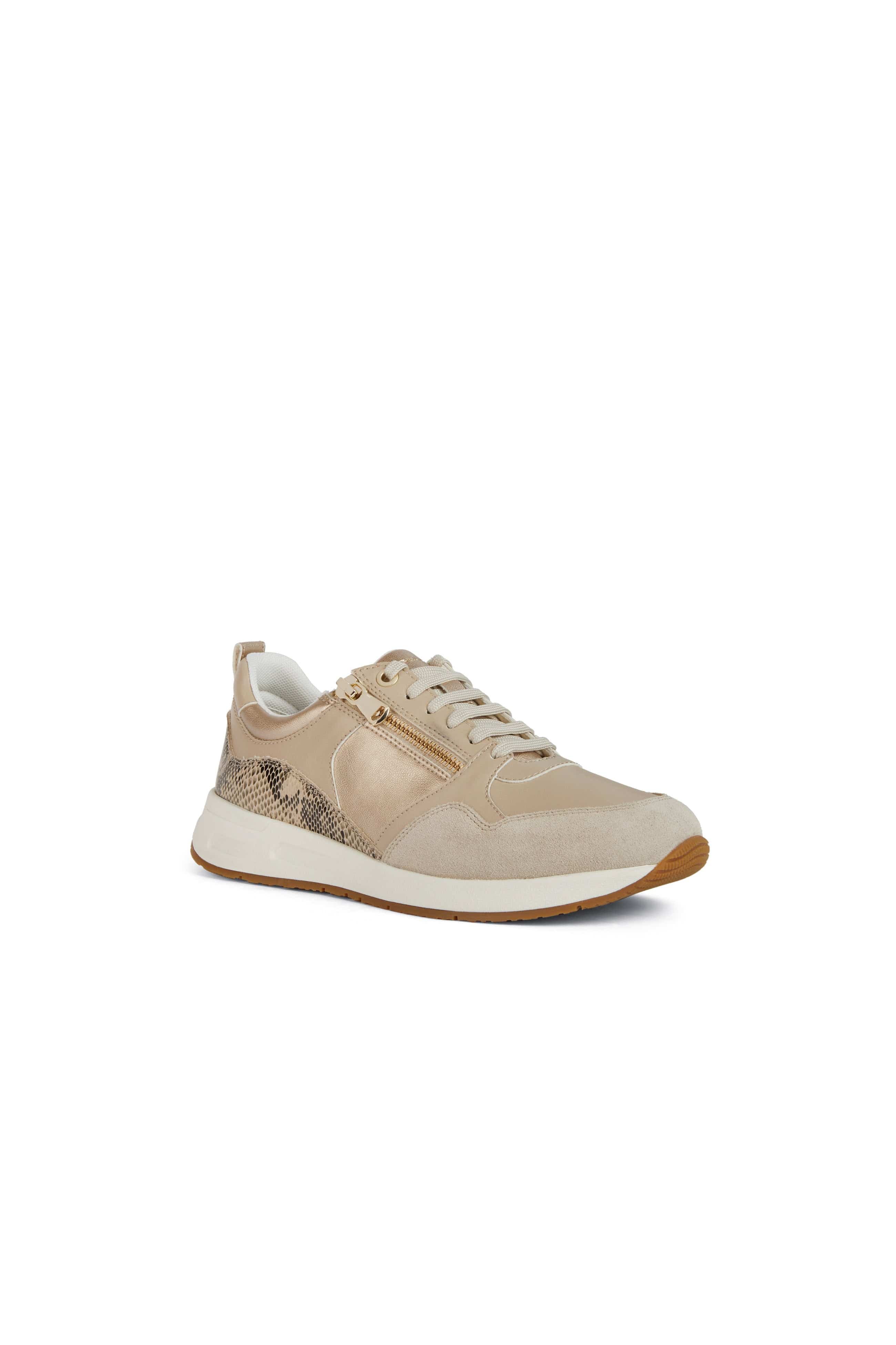 Womens Bulmya Zip Detail Trainers - Light Gold/Light Taupe - Image 2