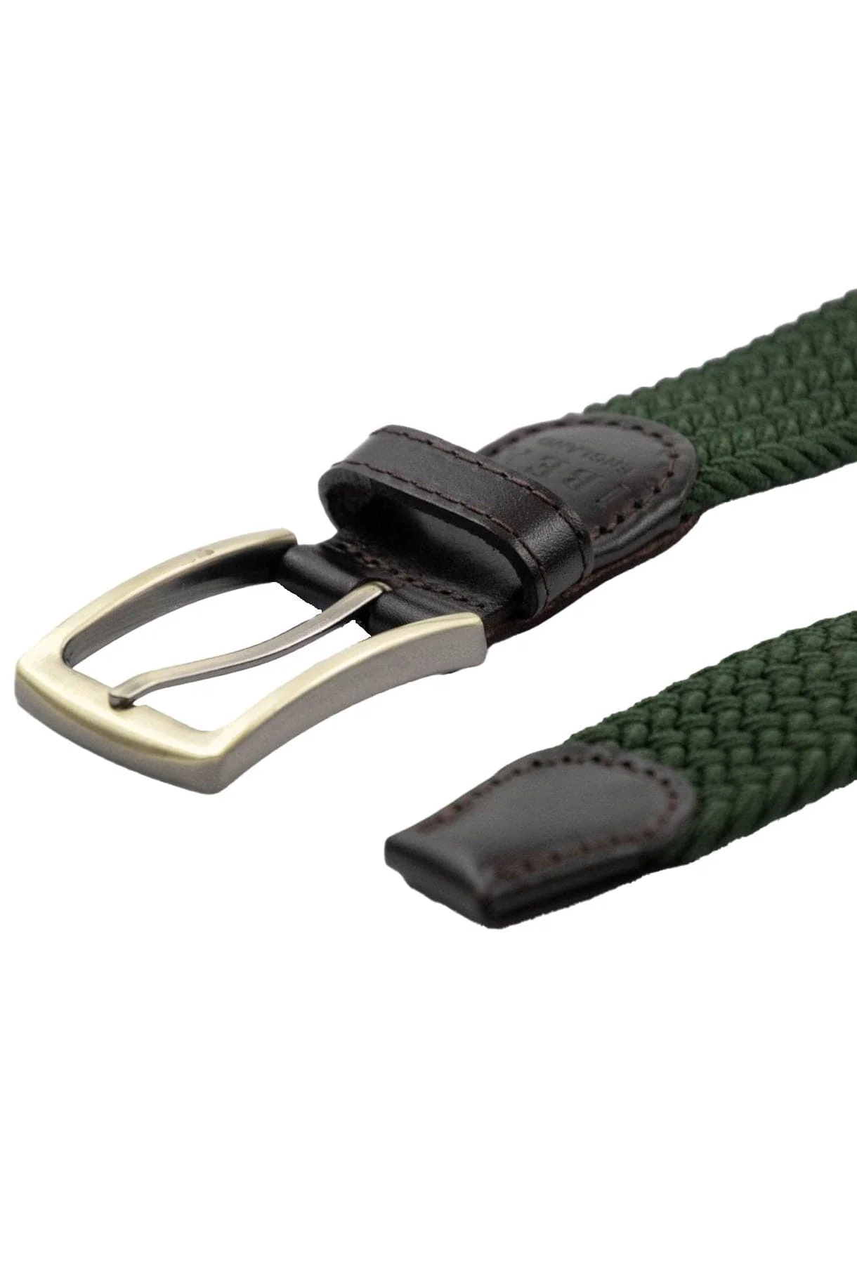 Woven Elasticated Belt - Khaki - Image 3