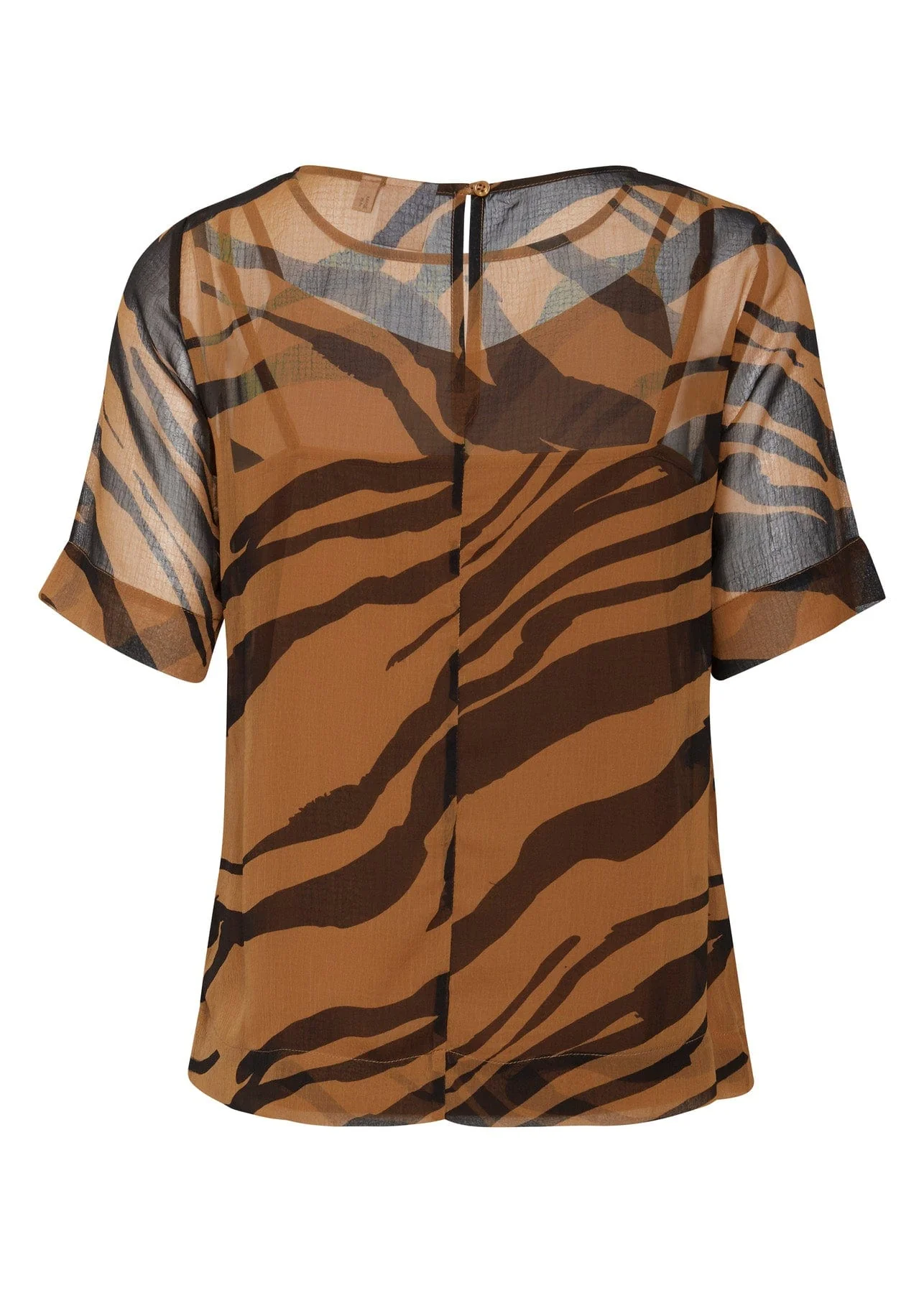 Bikka Animal Print Short Sleeve Blouse - Thrunsh - Image 2