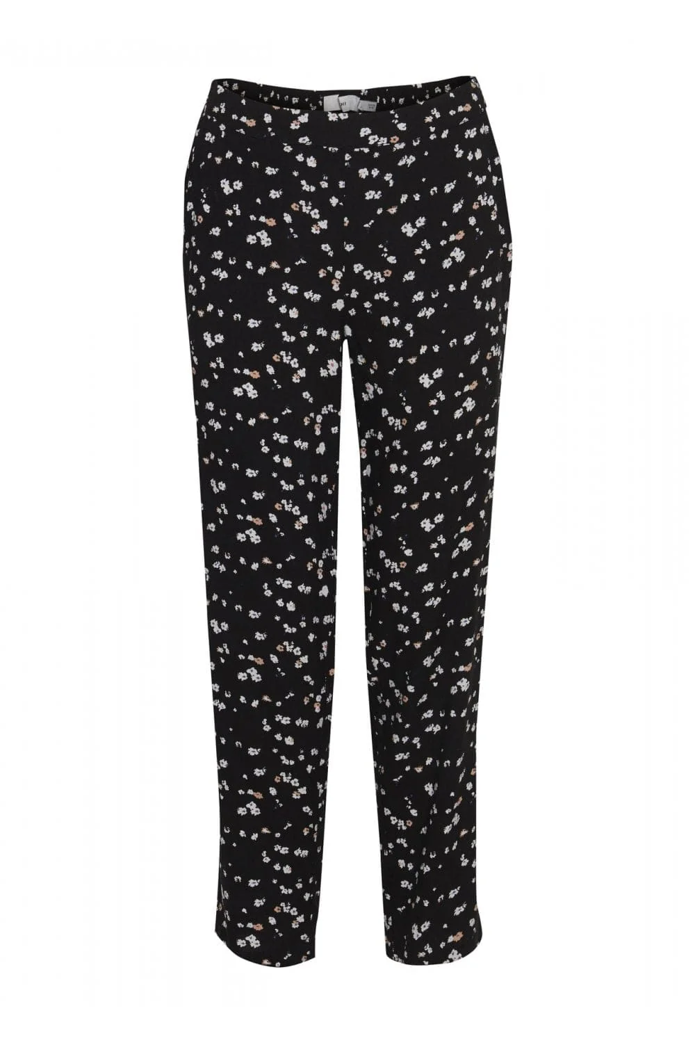 Fantasia Floral Print Trousers - Black