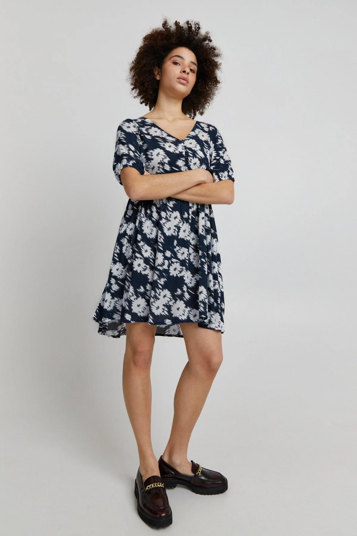 Marrakech Printed Summer Dress - Total Eclipse - Image 2