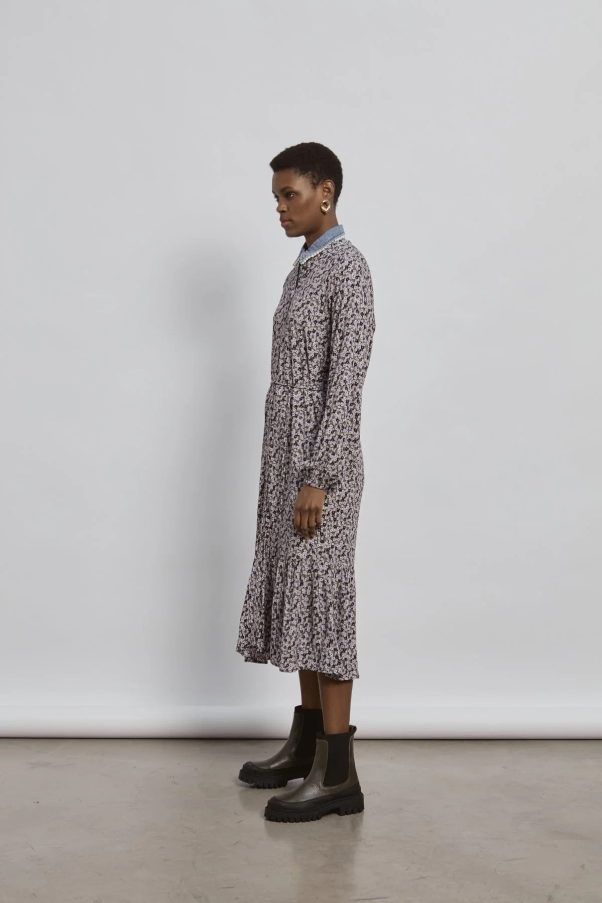 Zarta Floral Midi Dress - Light Lilac - Image 2