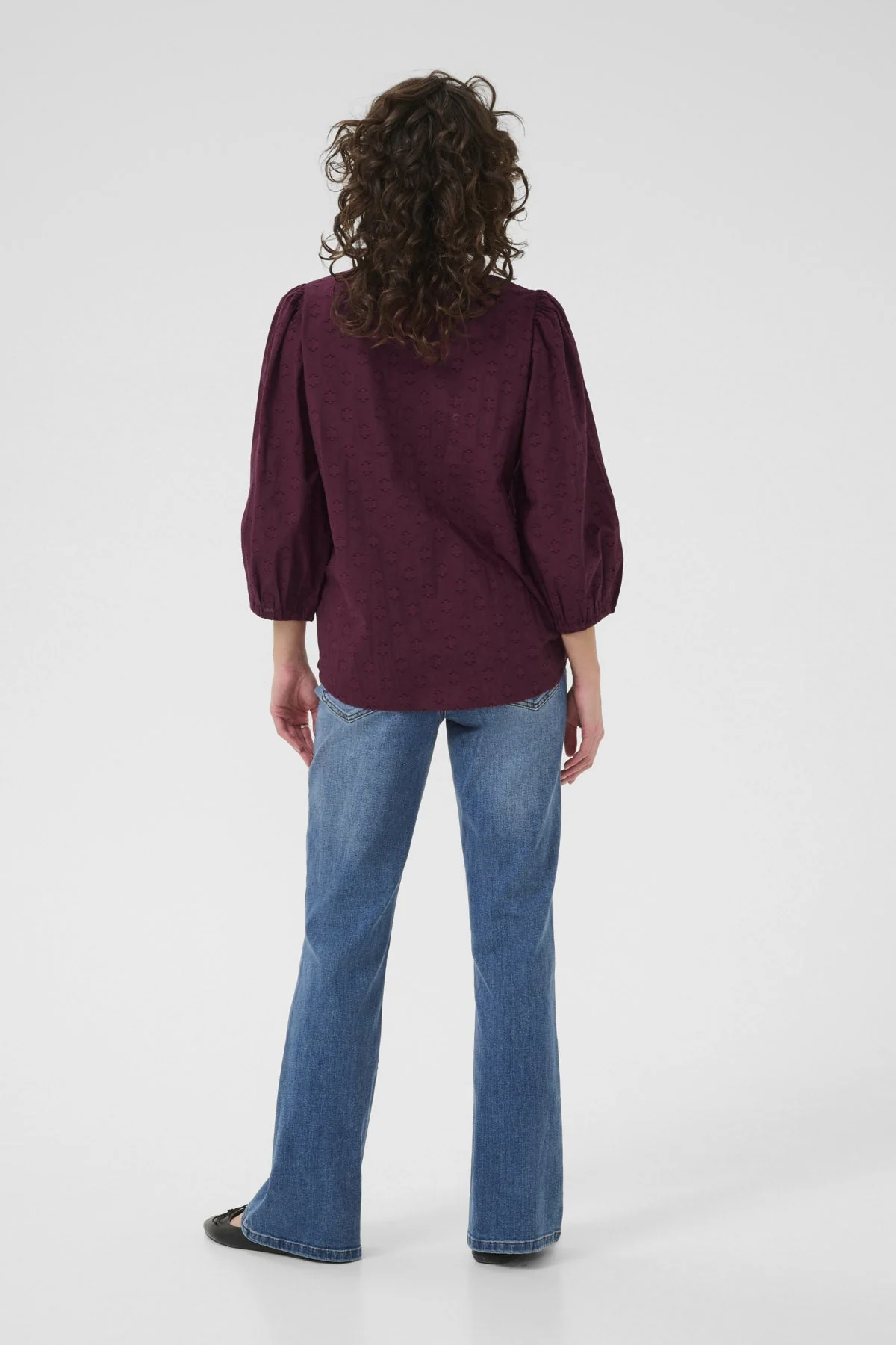 Enya Cotton Blouse - Windsor Wine - Image 5