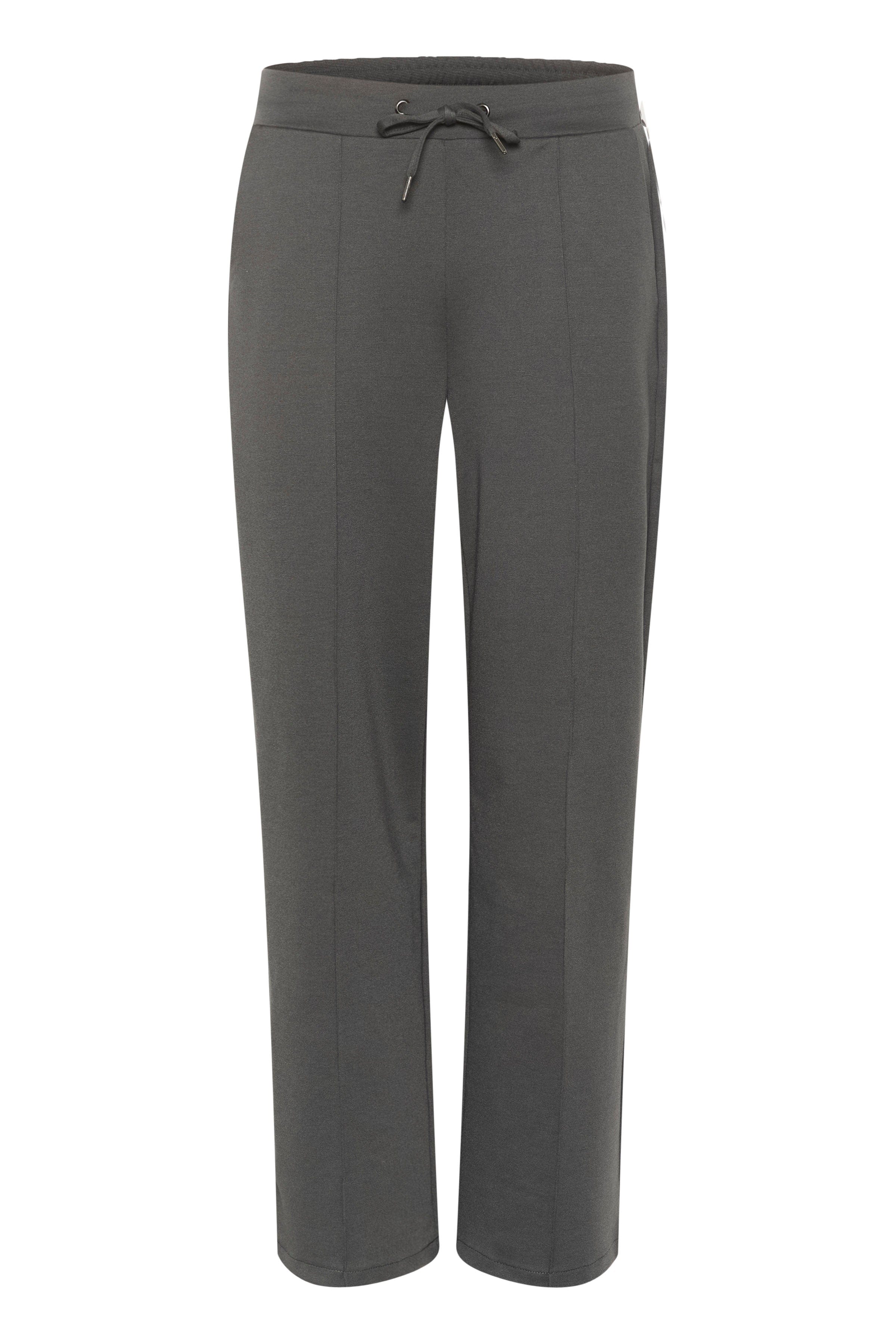 Jenny Wide Leg Jersey Trousers - Black Oyster