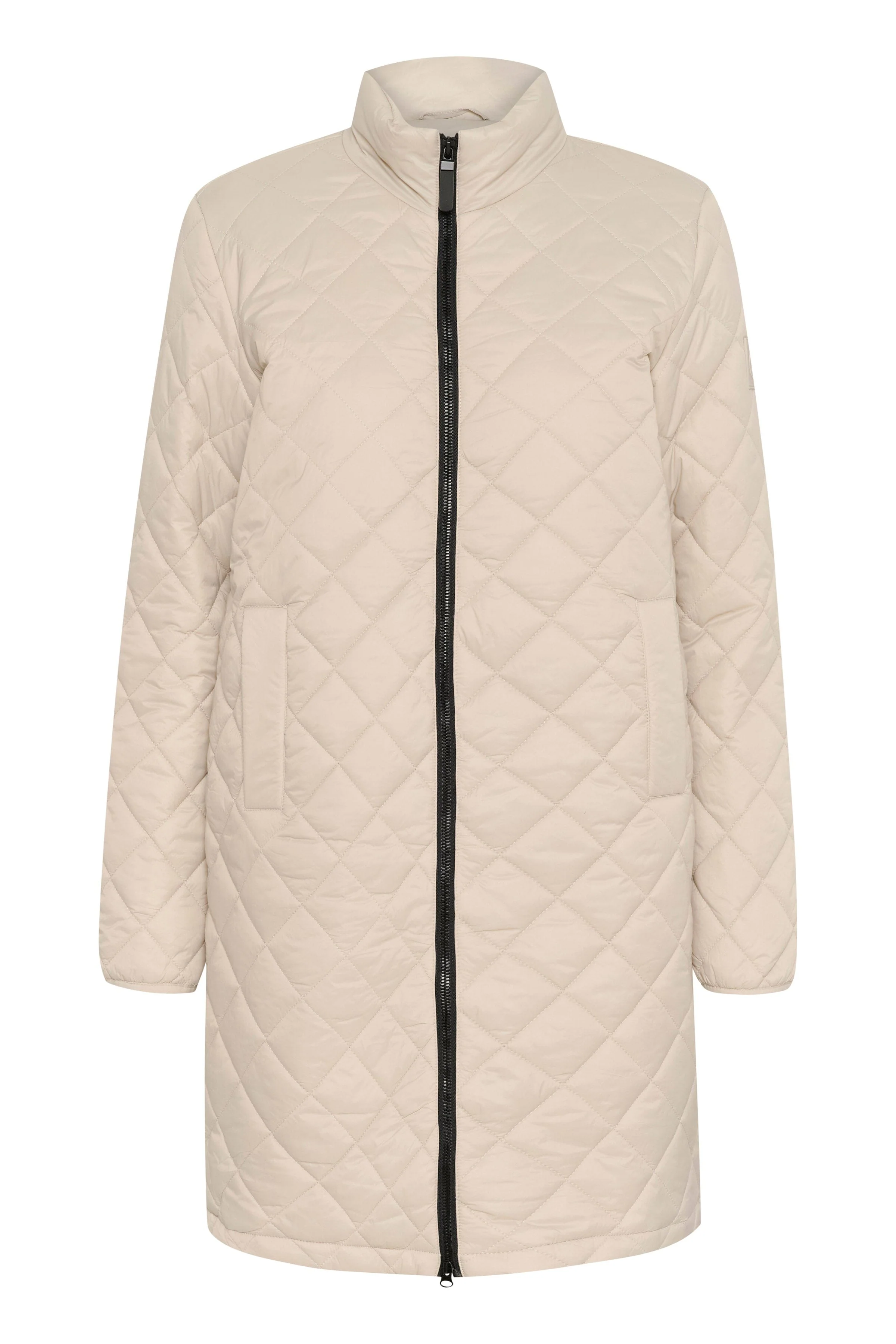 Loreen Long Quilted Jacket - Feather Gray