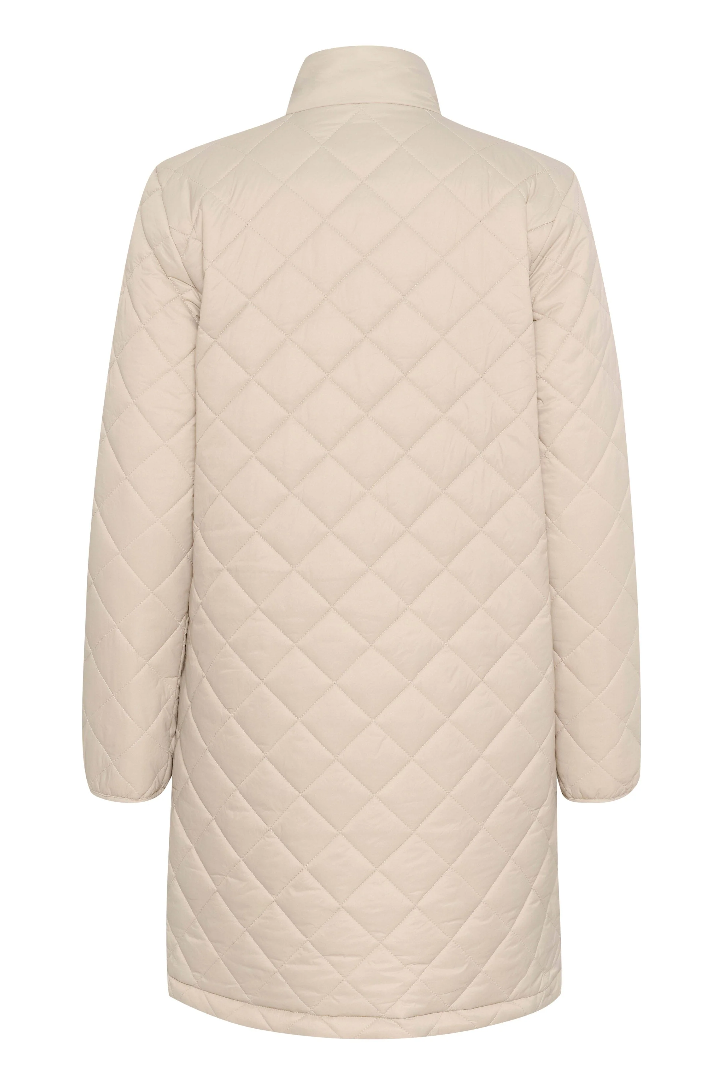 Loreen Long Quilted Jacket - Feather Gray - Image 6