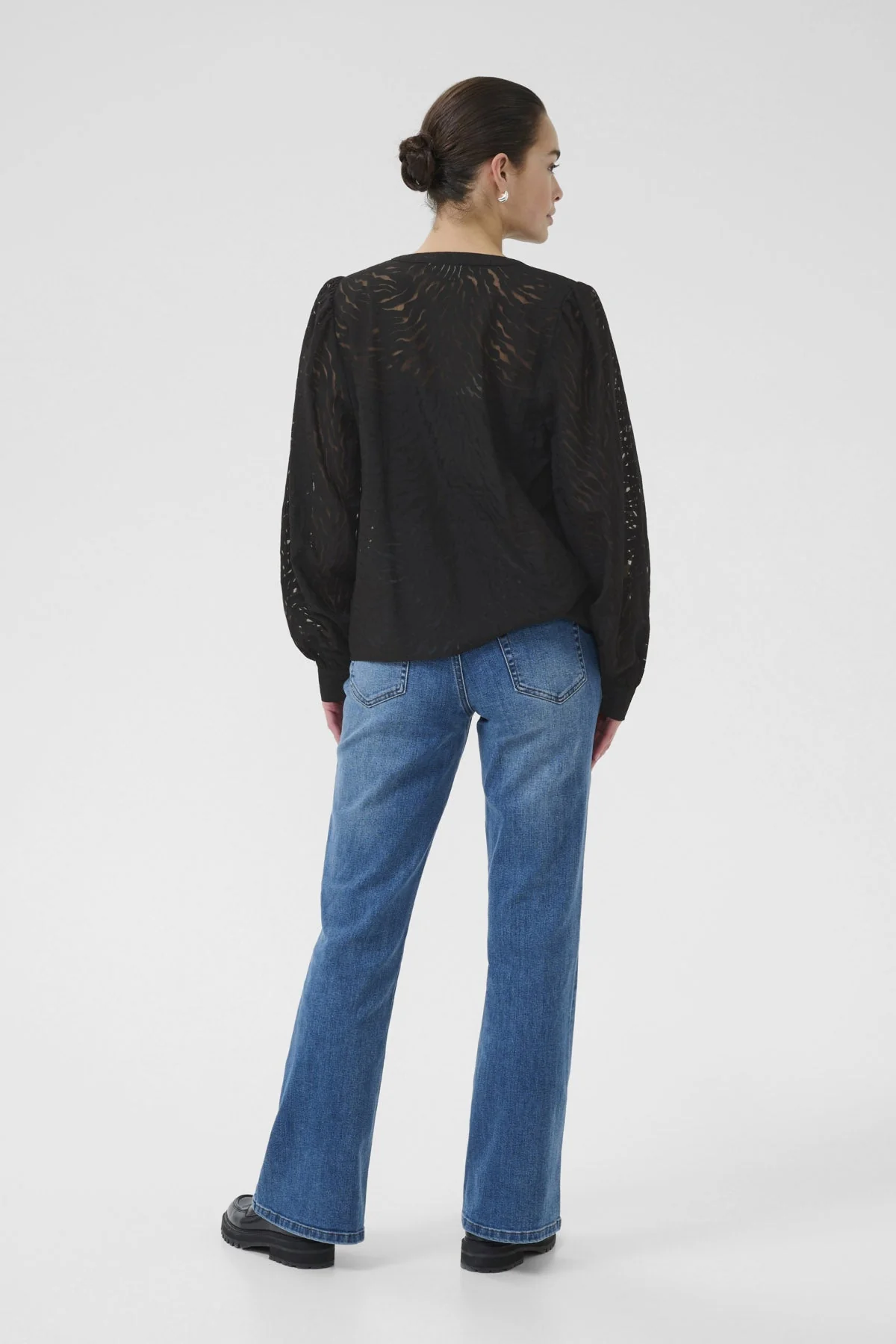 Vivian Printed Blouse - Black - Image 5