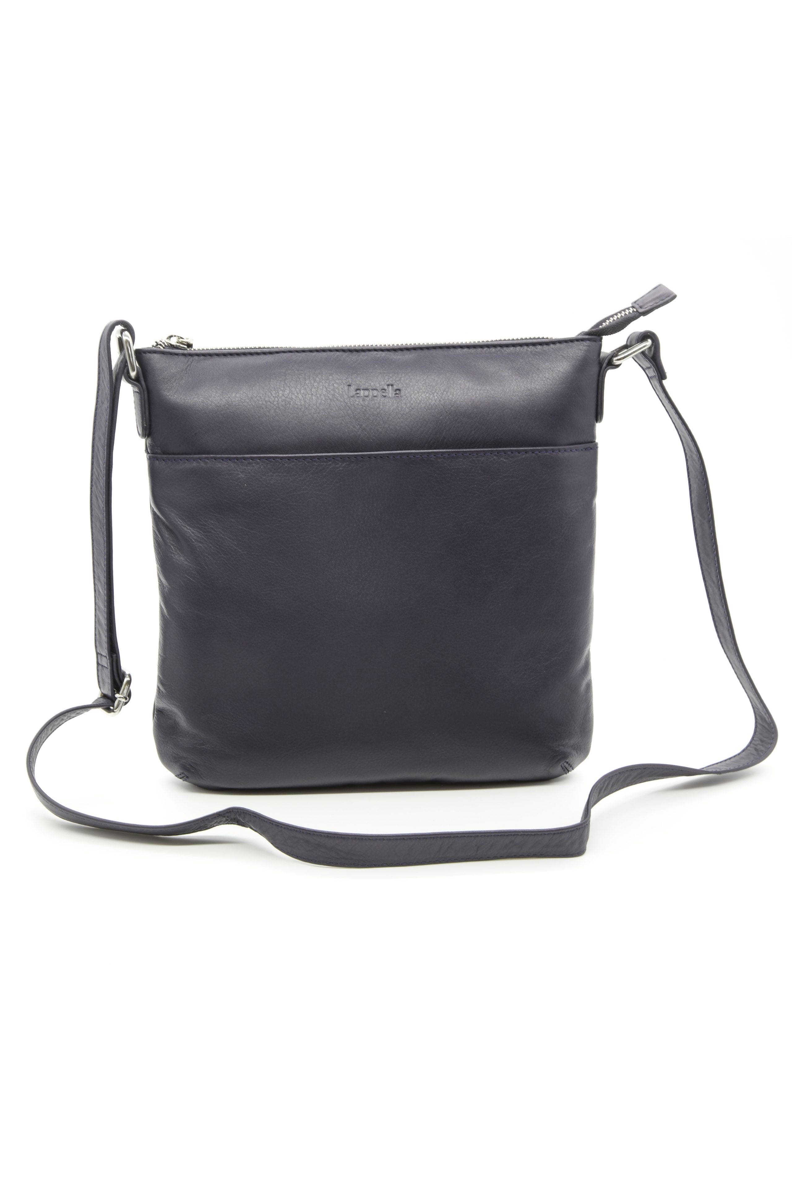 Daisy Medium Leather Crossbody Bag - Navy