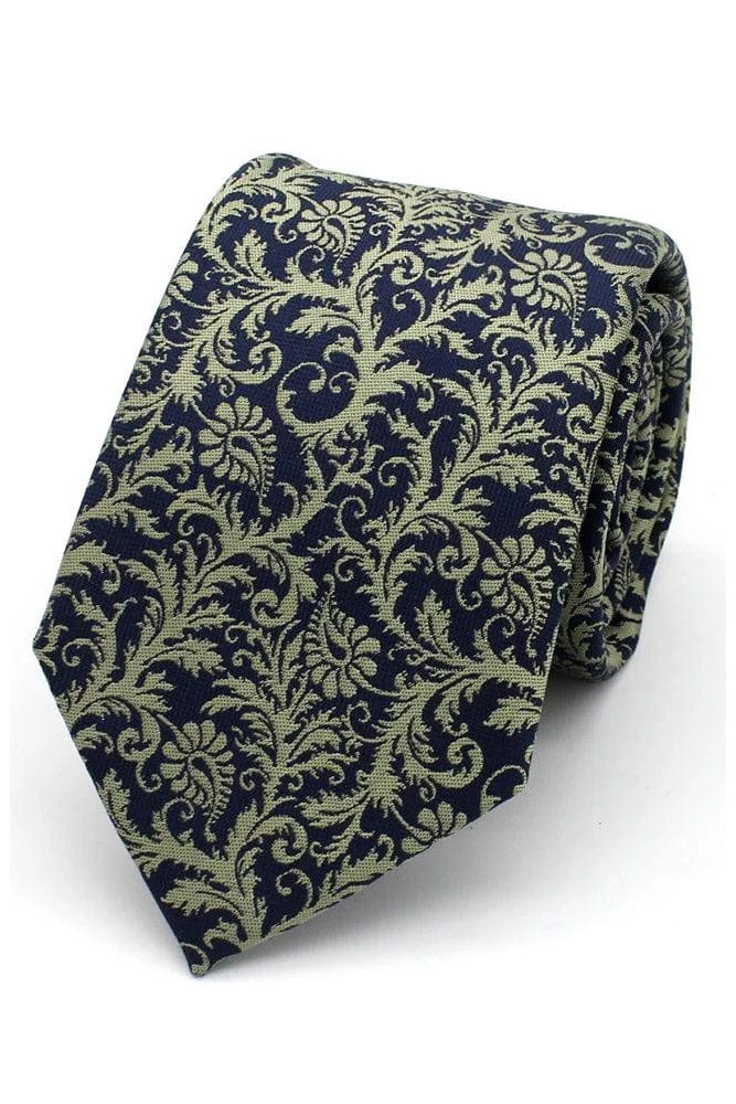 Floral Paisley Tie - Sage/Navy