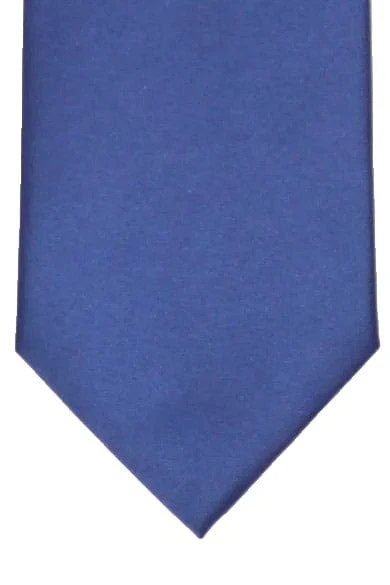 Plain Satin Tie - Blue