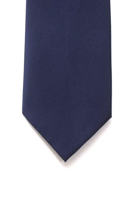 Plain Satin Tie - Navy