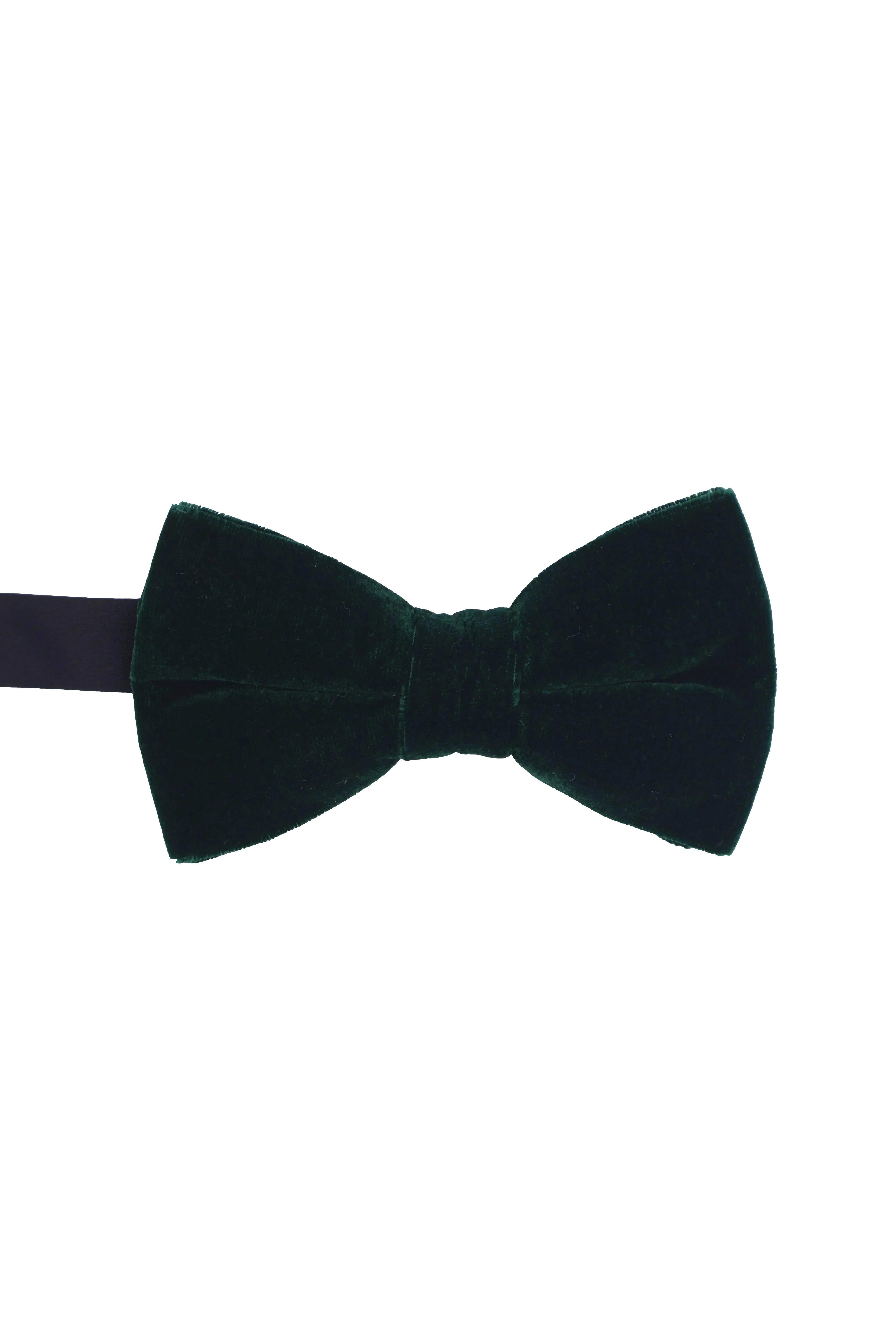 Velvet Ready Tied Bow Tie - Bottle Green