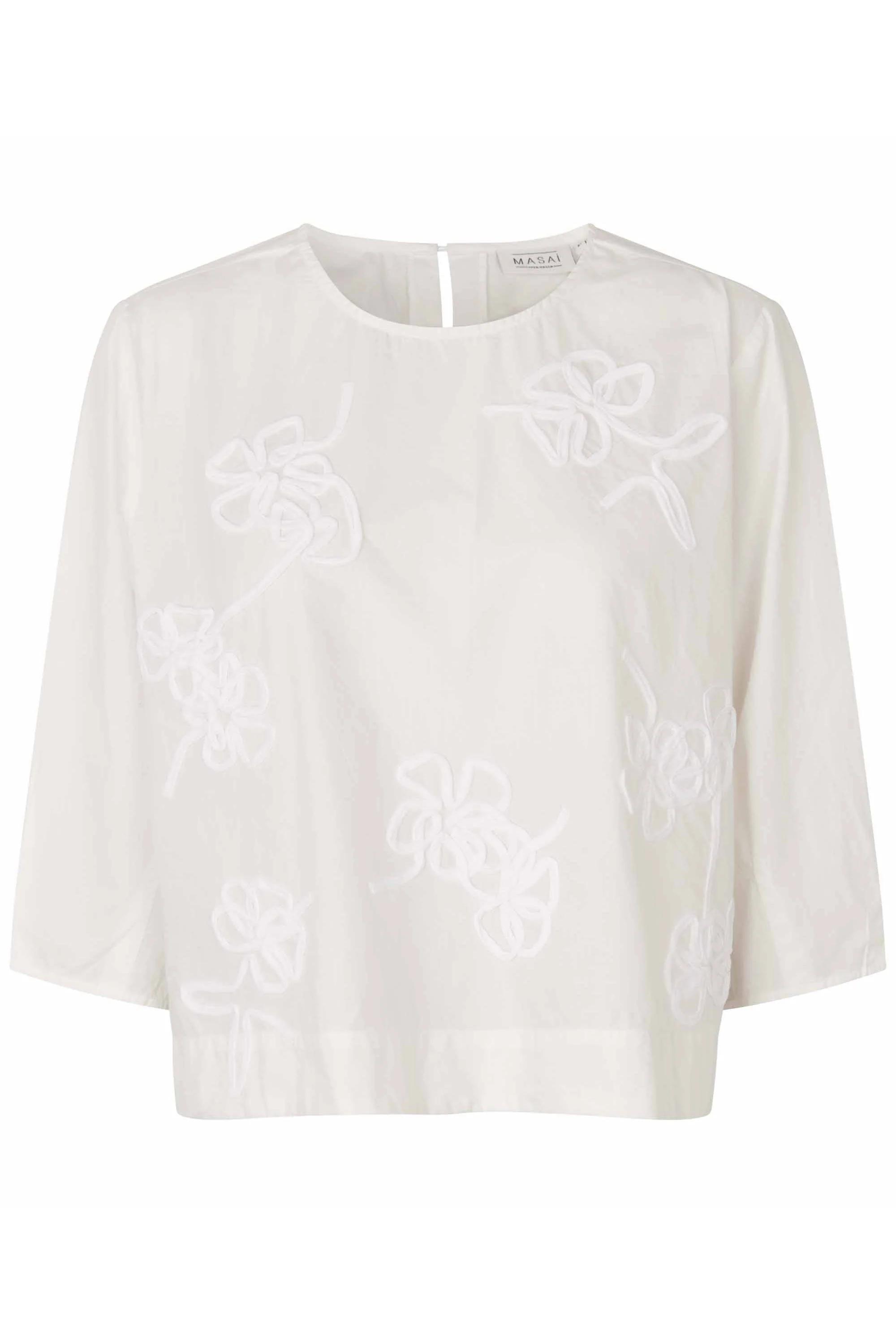 Drenithra Embroidered Floral Blouse - Jet Stream - Image 5