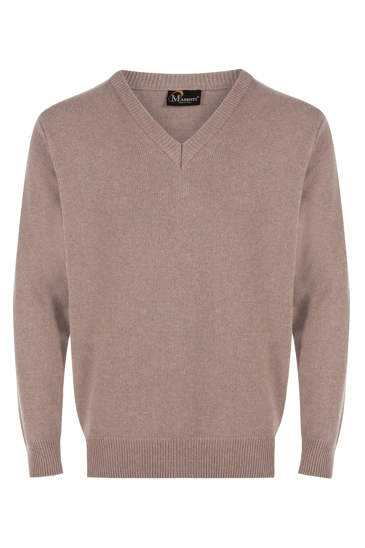 Lambswool V Neck Jumper - Fawn