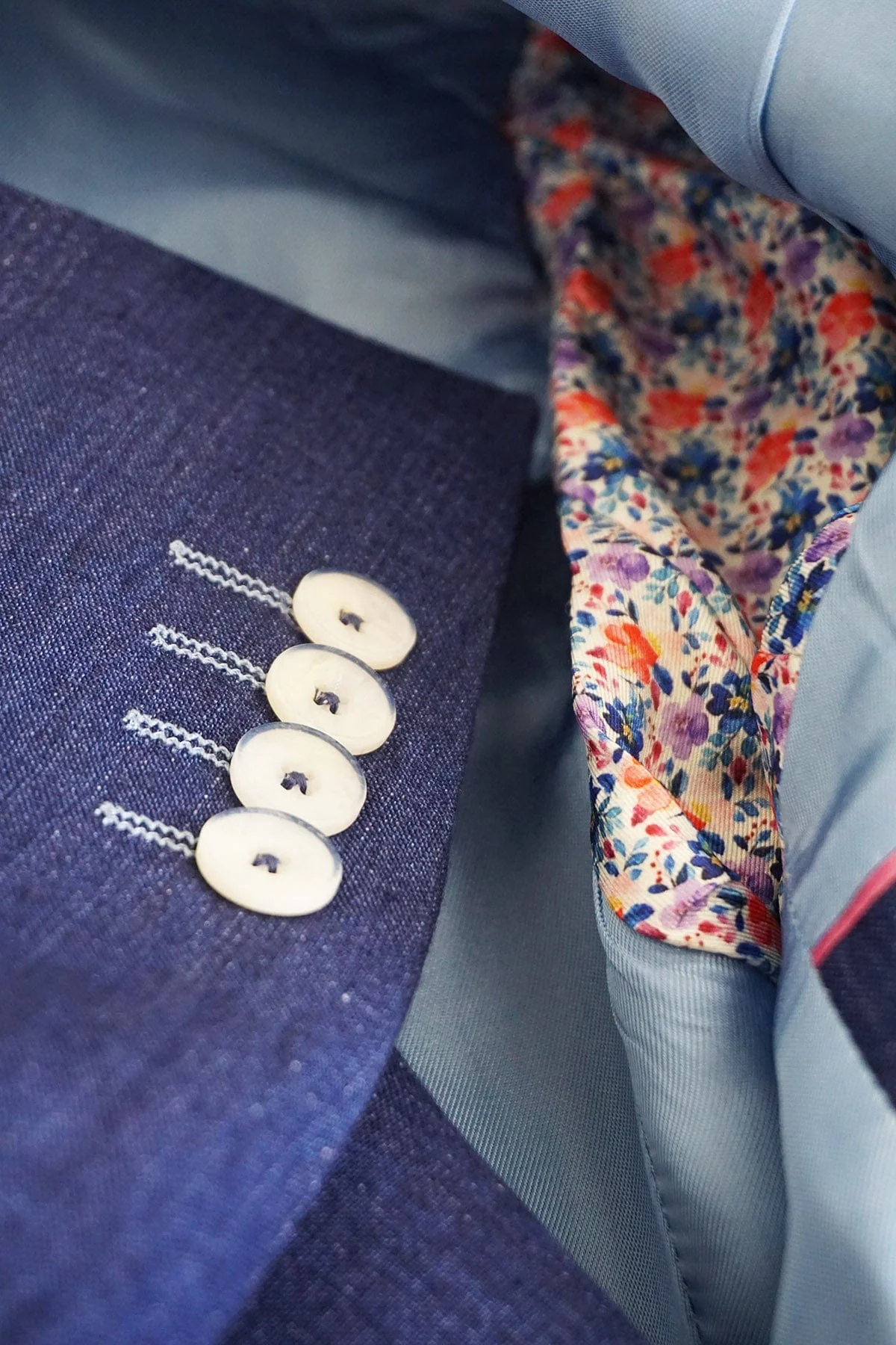 Jack Linen Jacket - Blue - Image 2