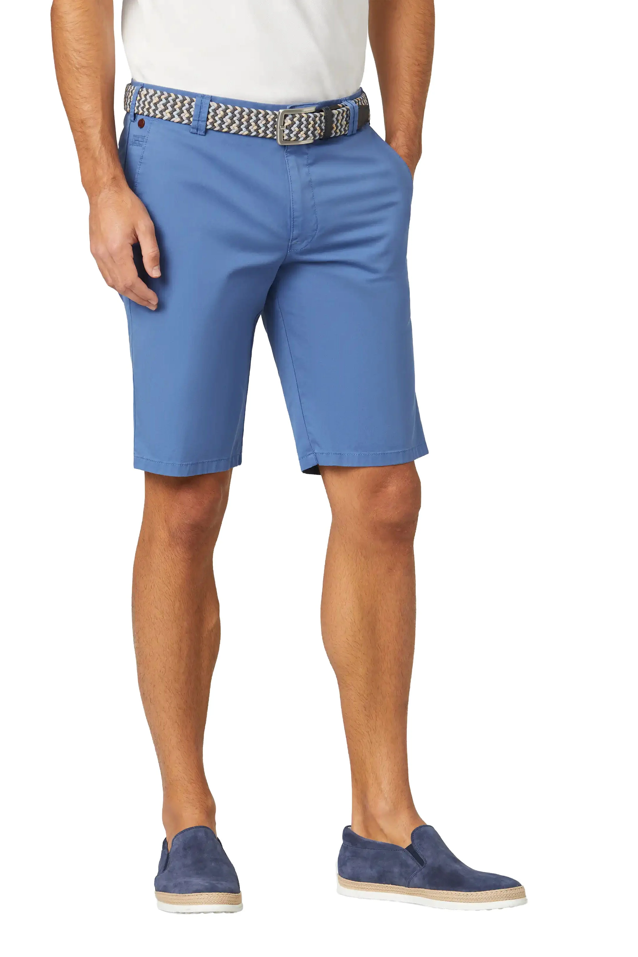 B-Palma Cotton Stretch Shorts - Blue