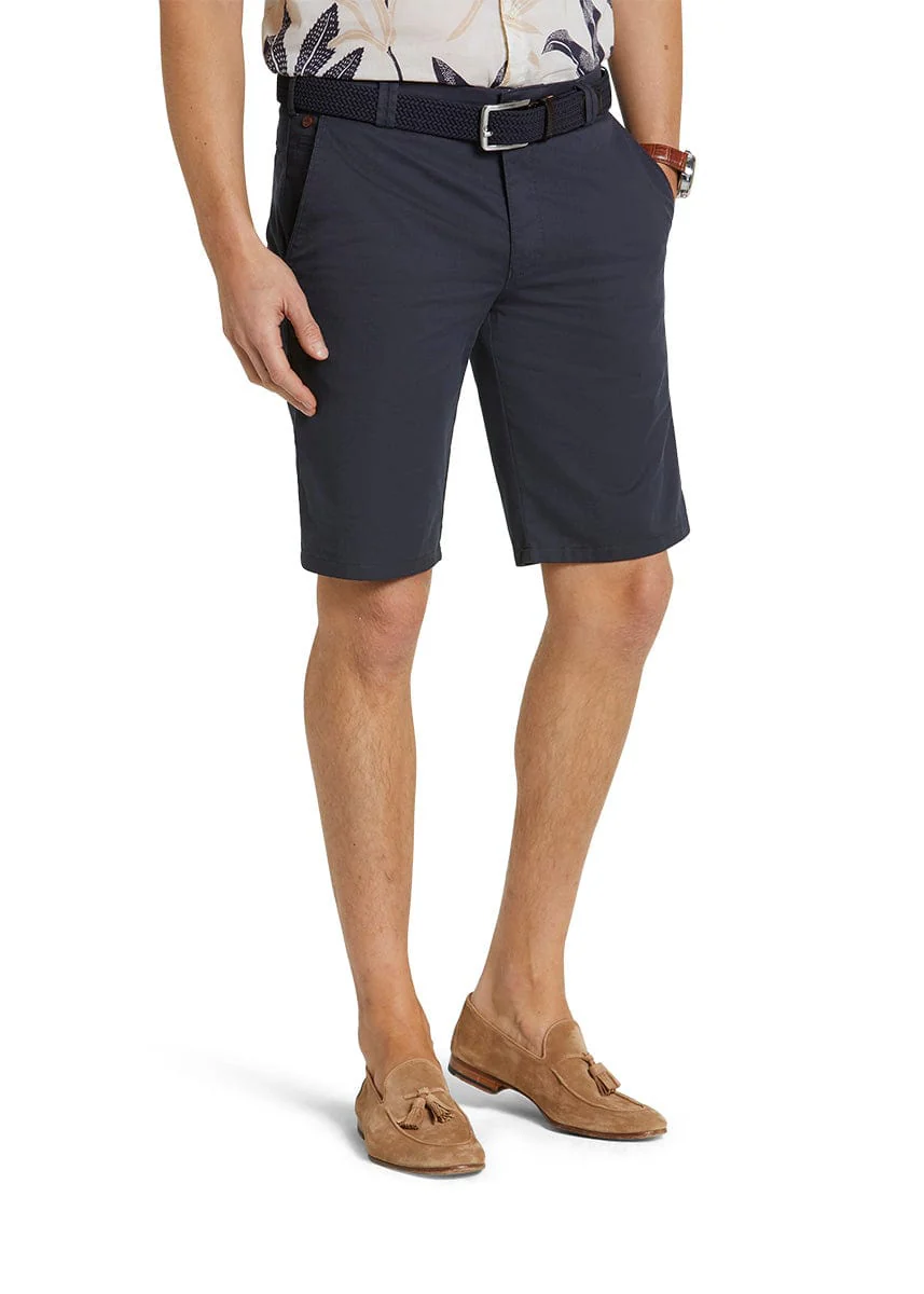 B-Palma Cotton Stretch Shorts - Navy