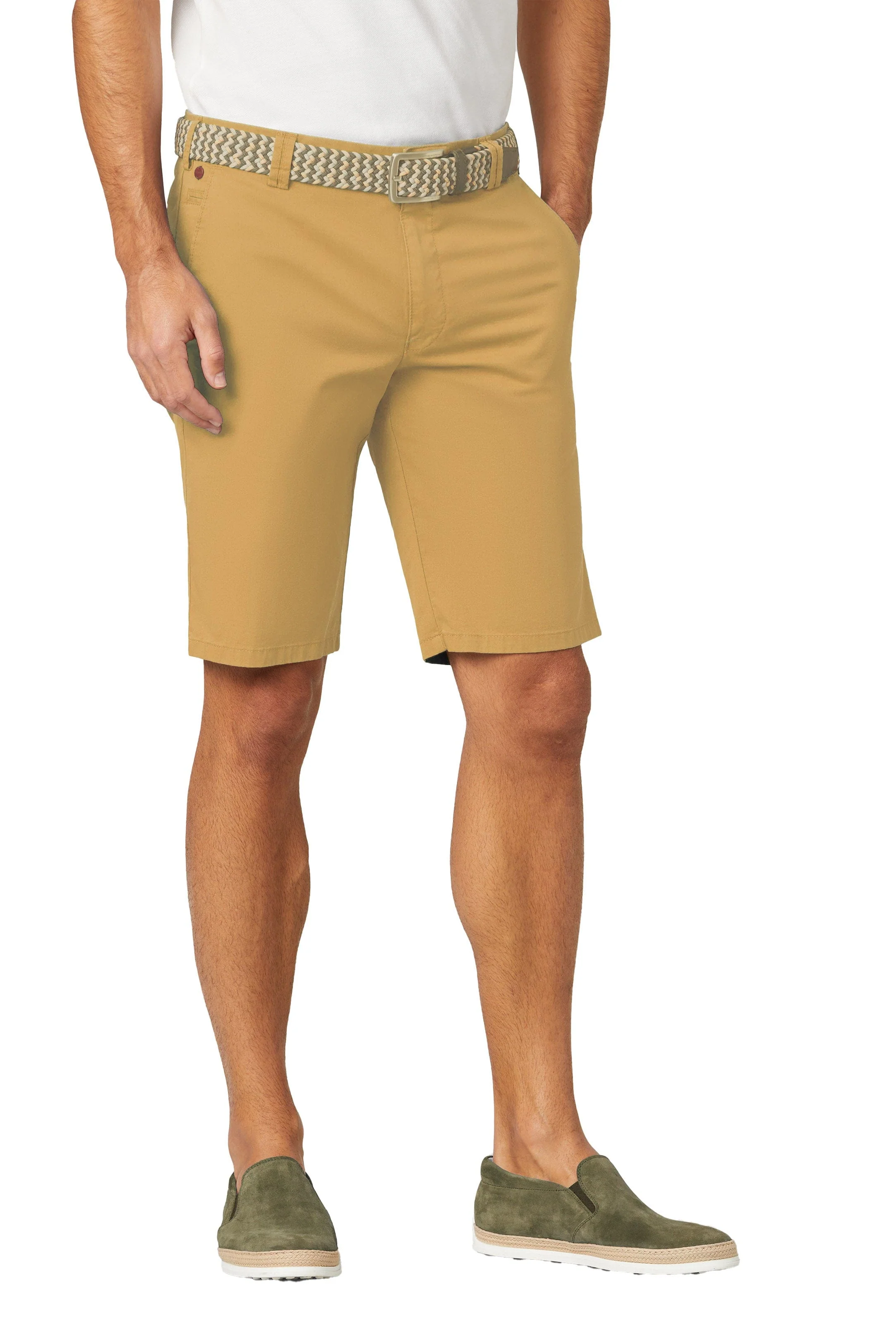 B-Palma Stretch Cotton Twill Shorts - Corn