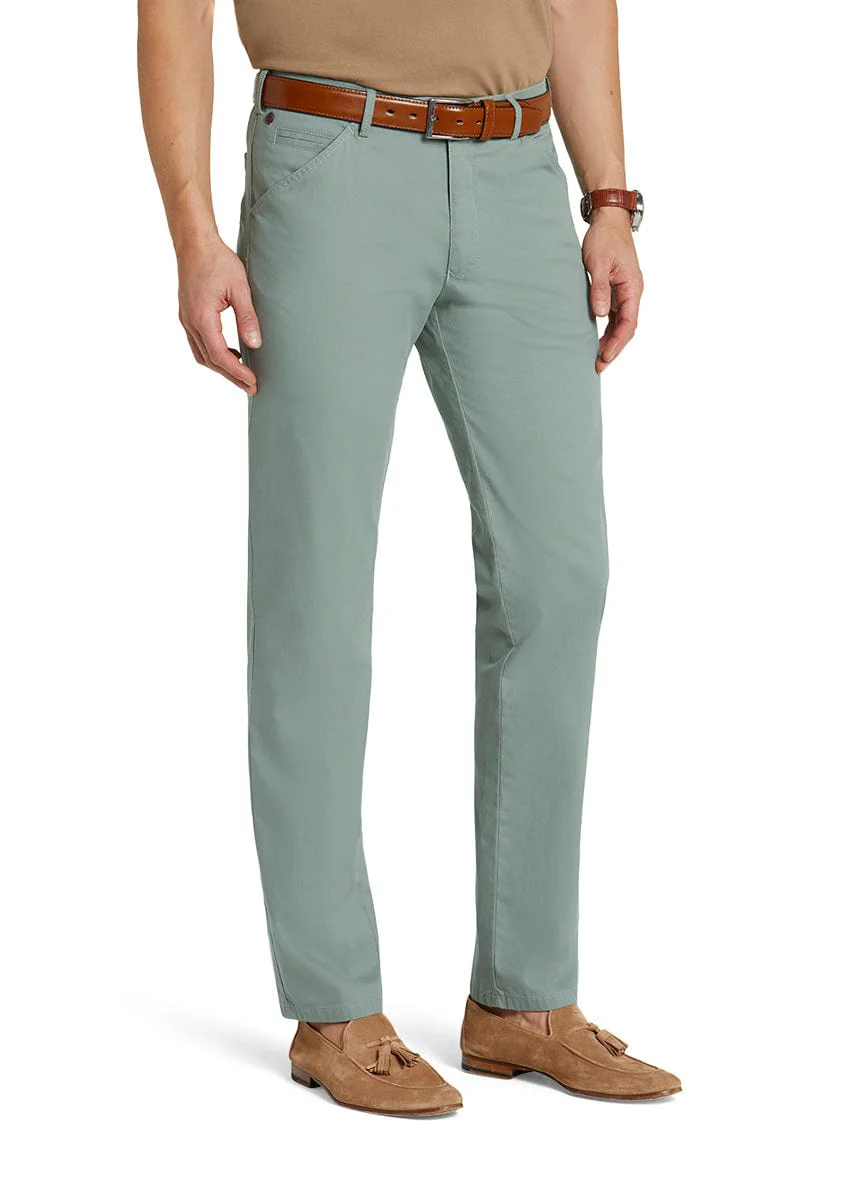 Chicago Micro-Structure Stretch Chinos - Mint