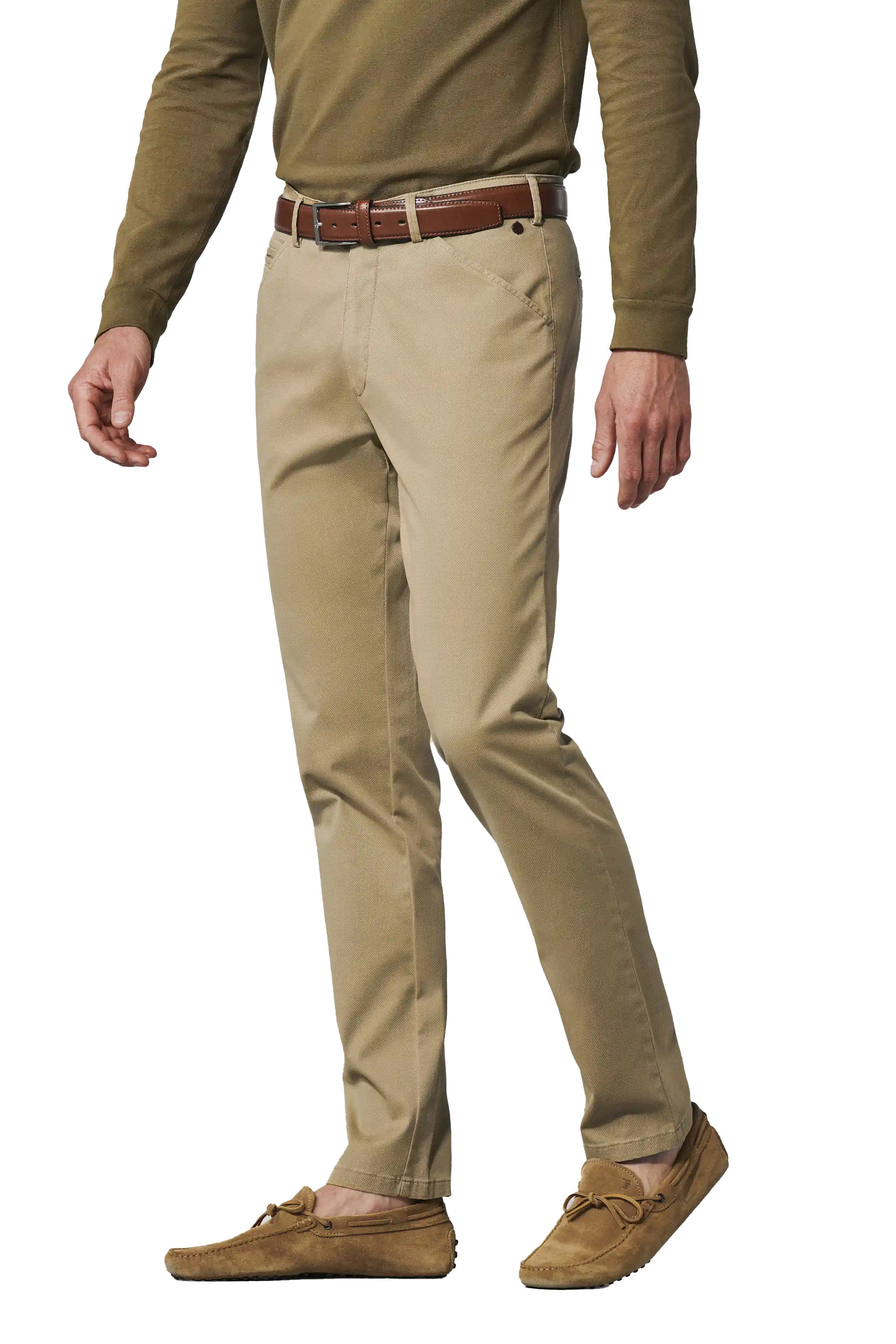 Chicago Two-Tone Cotton Stretch Chinos - Sand