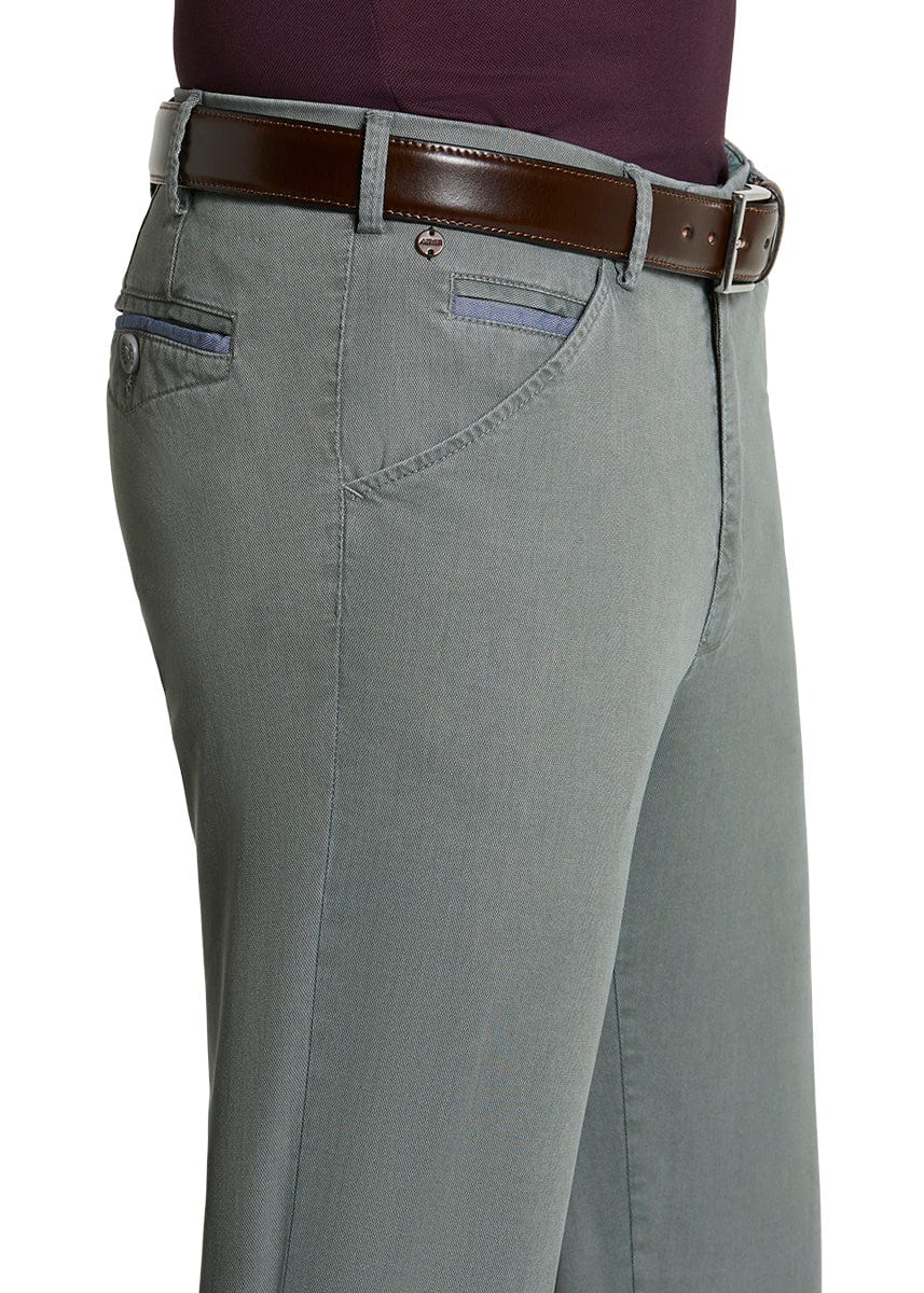 Chicago Two Tone Super Stretch Chinos - Olive - Image 3