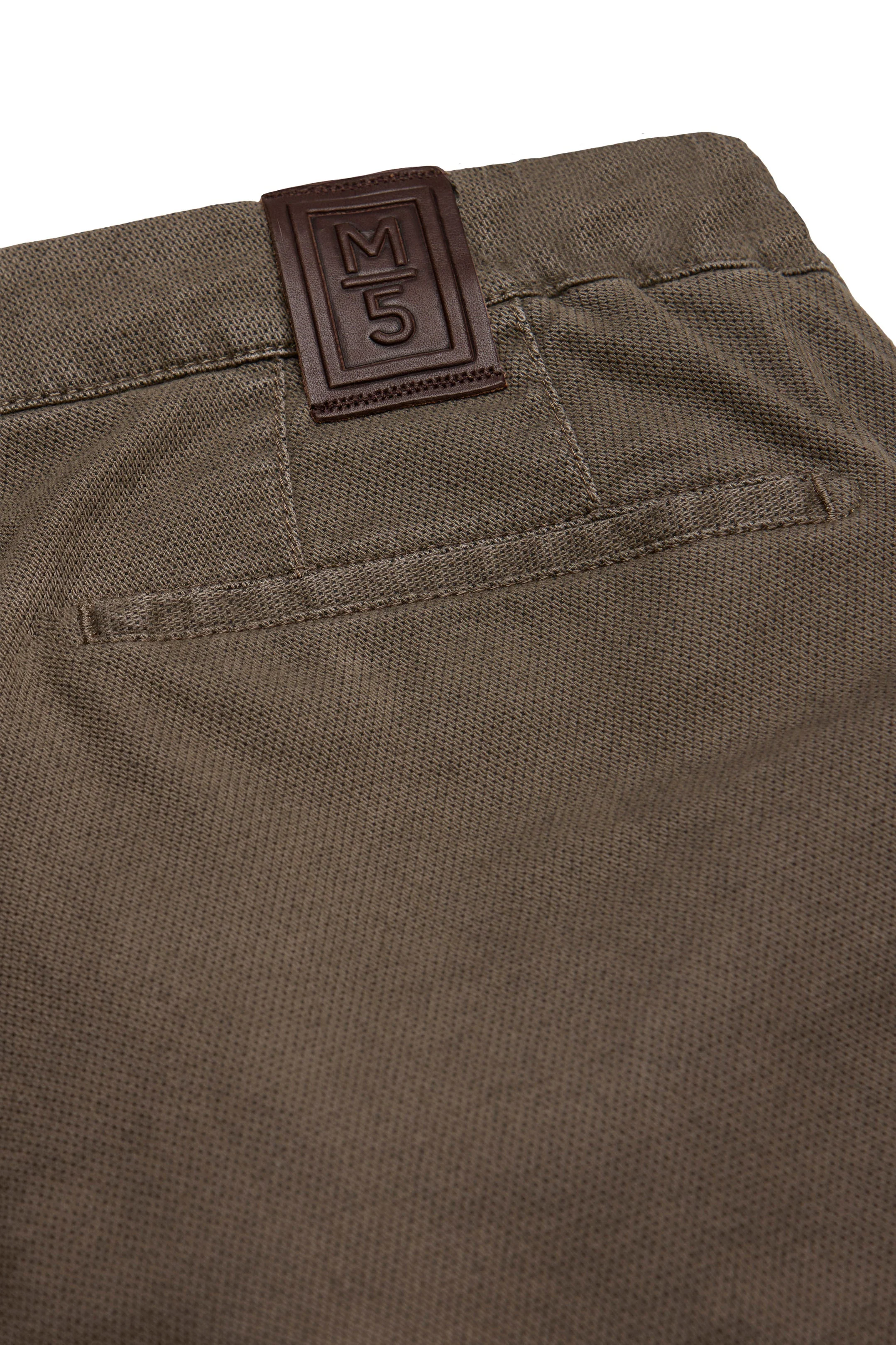 M5 Chino Stretch Micro Structure Trousers - Stone - Image 3